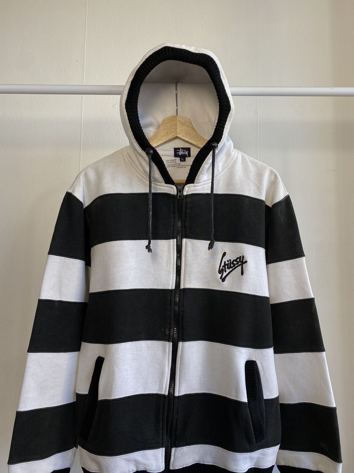 Stussy × Vintage Vintage 90s Stüssy Hoodie Size US L / EU 52-54 / 3 - 3 Thumbnail