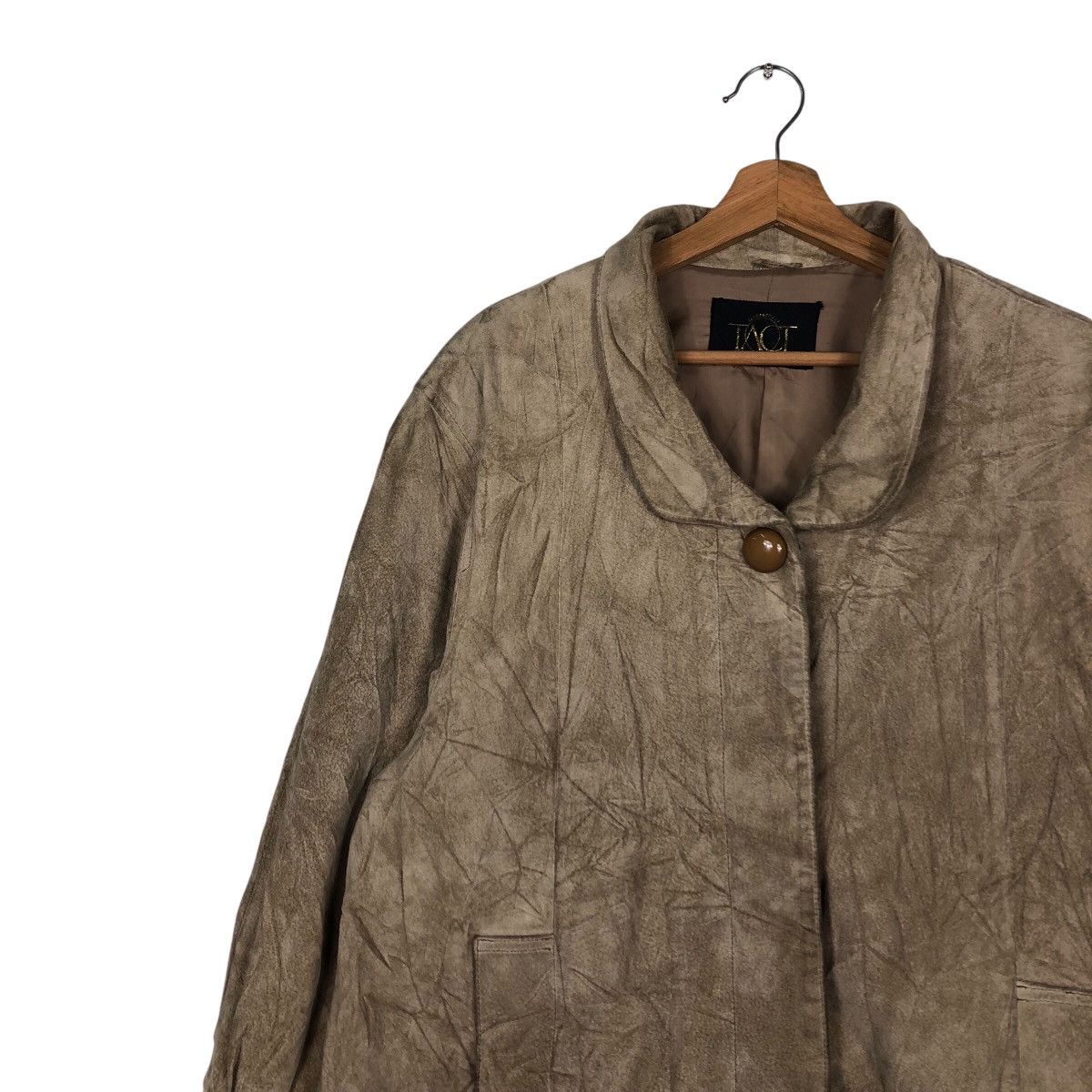 Japanese Brand × Vintage 📌Vintage Biker Genuine Leather Tact Button Issey Miyake Size US M / EU 48-50 / 2 - 8 Thumbnail