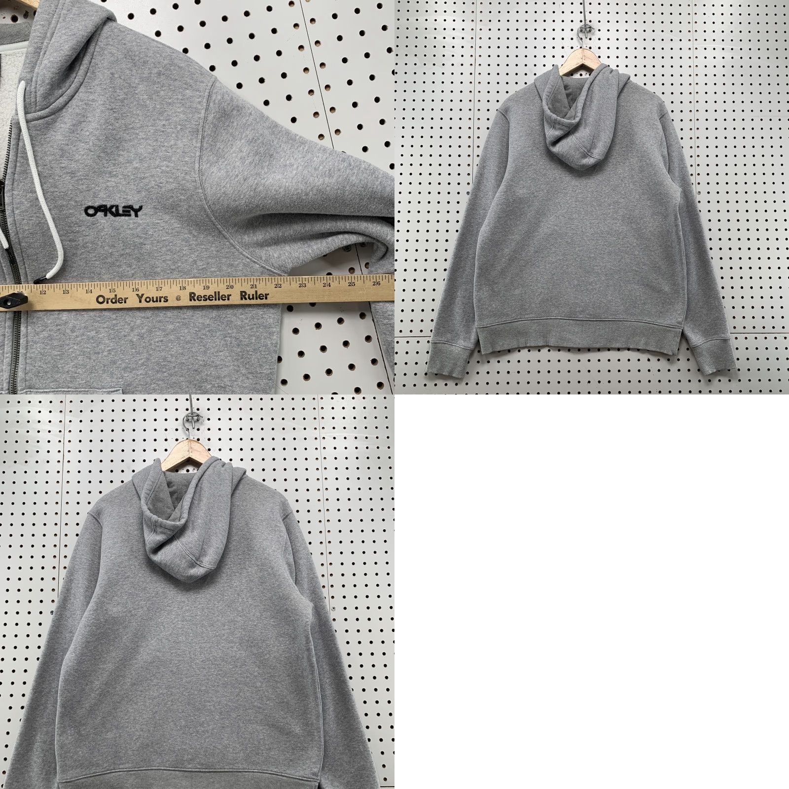 Oakley Oakley Zip Hoodie Sweatshirt Mens Large Hooded Gray Fleece Logo Embroidered Zip Hoodie Oakley Mens Large Gray Fleece Logo Embroidered Size L / US 10 / IT 46 - 8 Thumbnail