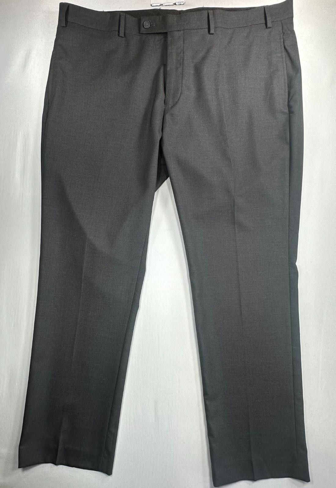 Calvin Klein Calvin Klein Slim Fit Flat Front Dress Pants Gray Mens 42/30 Size US 42 / EU 58 - 1 Thumbnail