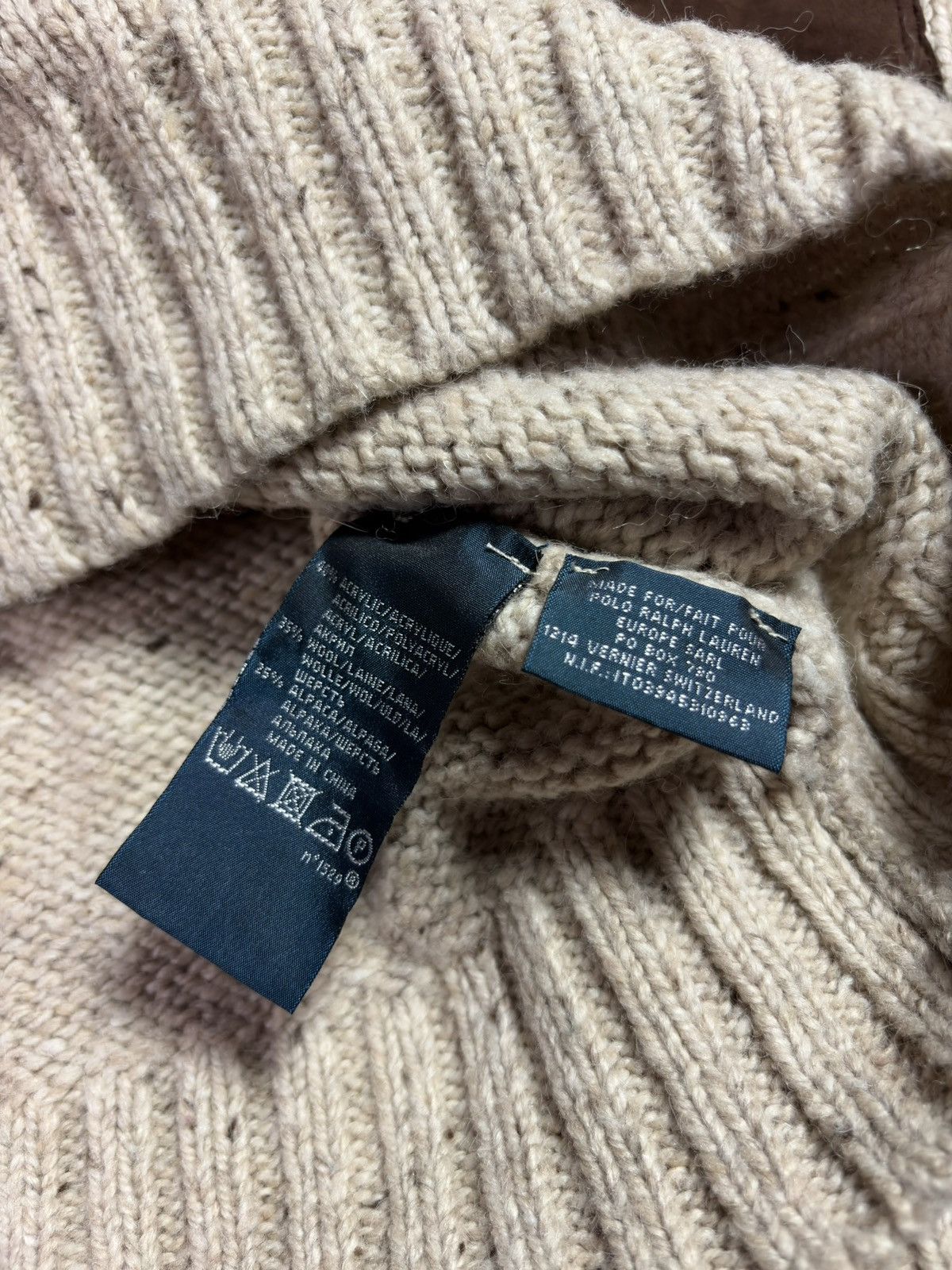 Polo Ralph Lauren Polo Ralph Lauren Wool Alpaca Oatmeal Elbow Patches Knit XL Size US XL / EU 56 / 4 - 12 Thumbnail
