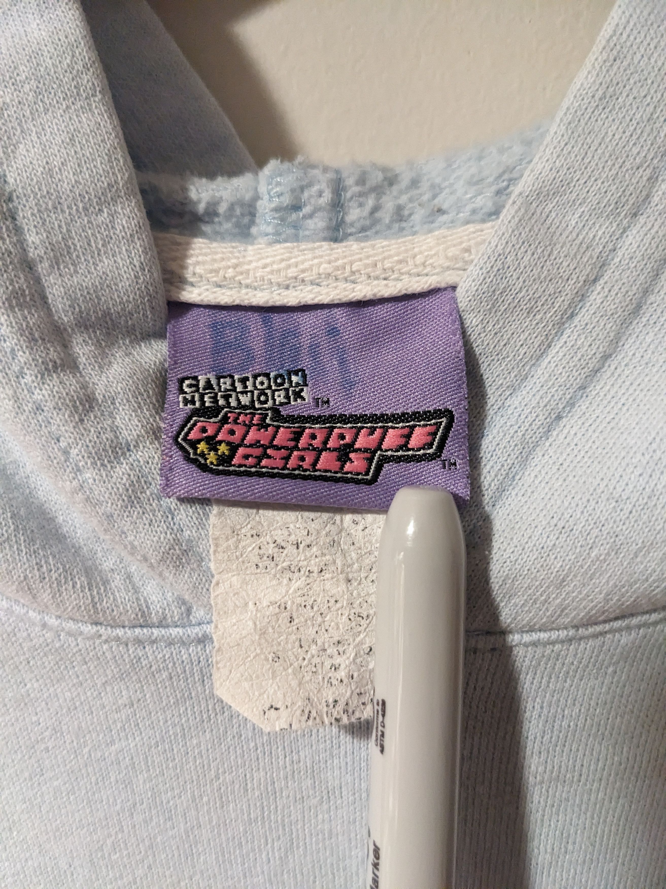 Cartoon Network × Vintage Vintage 2000 Power Puff Girls Blue YOUTH Large Hoodie Size L / US 10 / IT 46 - 3 Thumbnail
