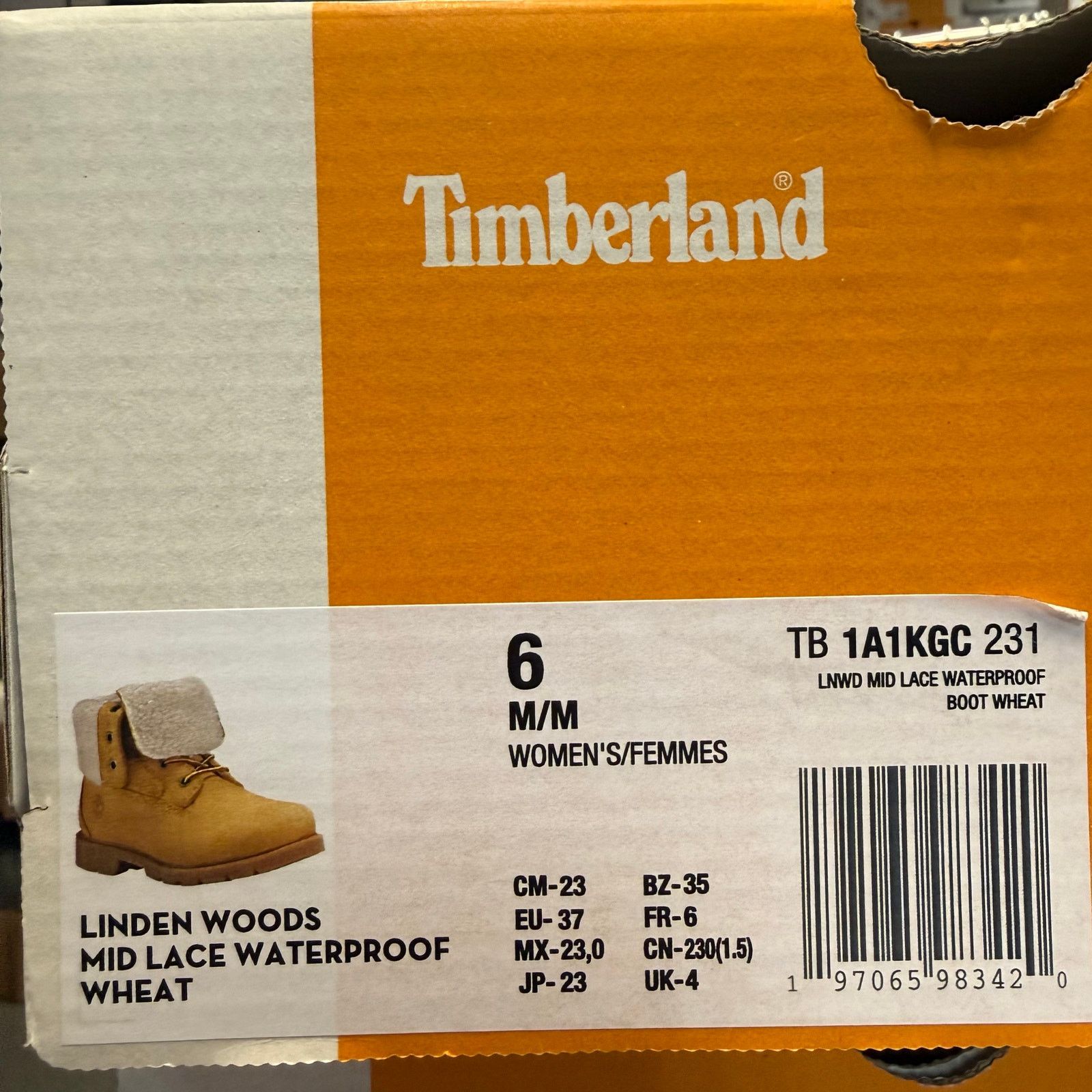 Timberland TIMBERLAND WOMEN'S 6 LINDEN WOODS MID LACE WP WHEAT TB1A1KGC Size US 6 / IT 36 - 6 Thumbnail