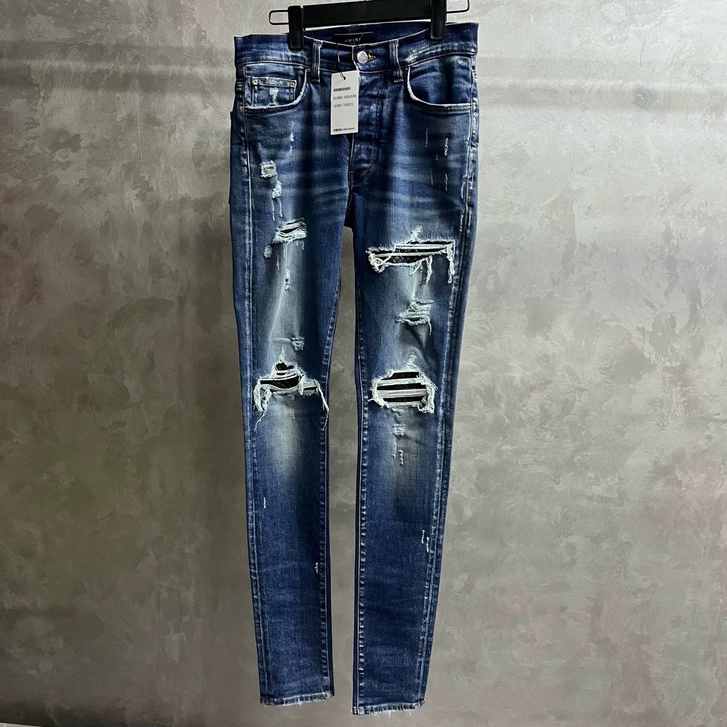 Amiri Amiri Denim Slim Blue Hoodie 30 Men Size US XS / EU 42 / 0 - 1 Thumbnail