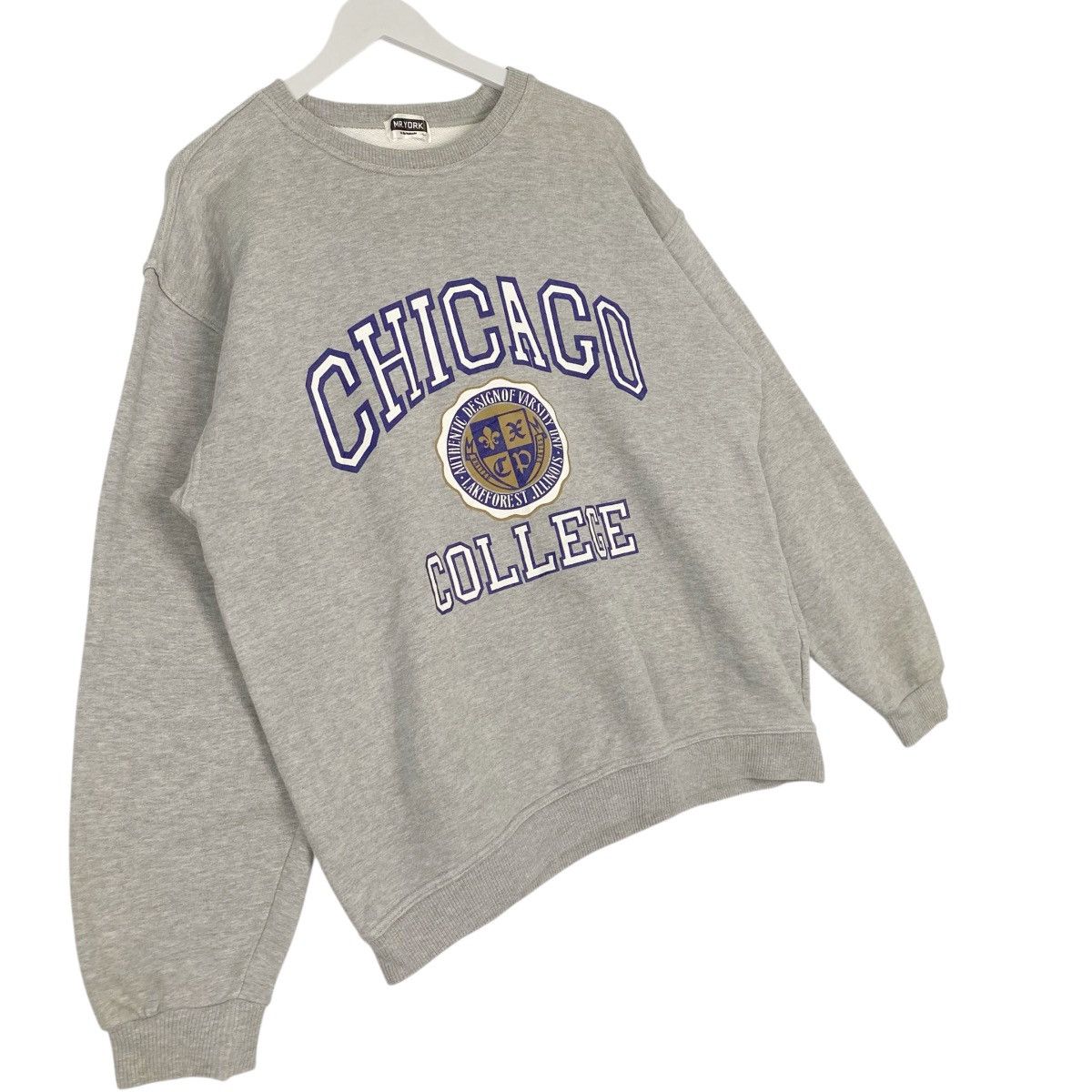 Other Vintage Chicago College Sweatshirt Crewneck Grey Big Logo Size US L / EU 52-54 / 3 - 3 Thumbnail