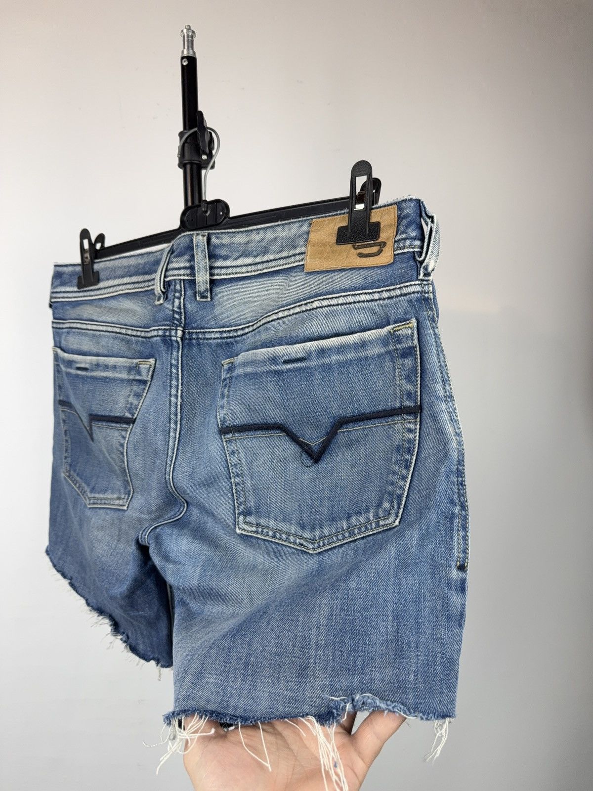 Diesel 00s Retro Diesel Zathan Cut Off Denim Shorts Y2K Vintage Size US 32 / EU 48 - 8 Thumbnail