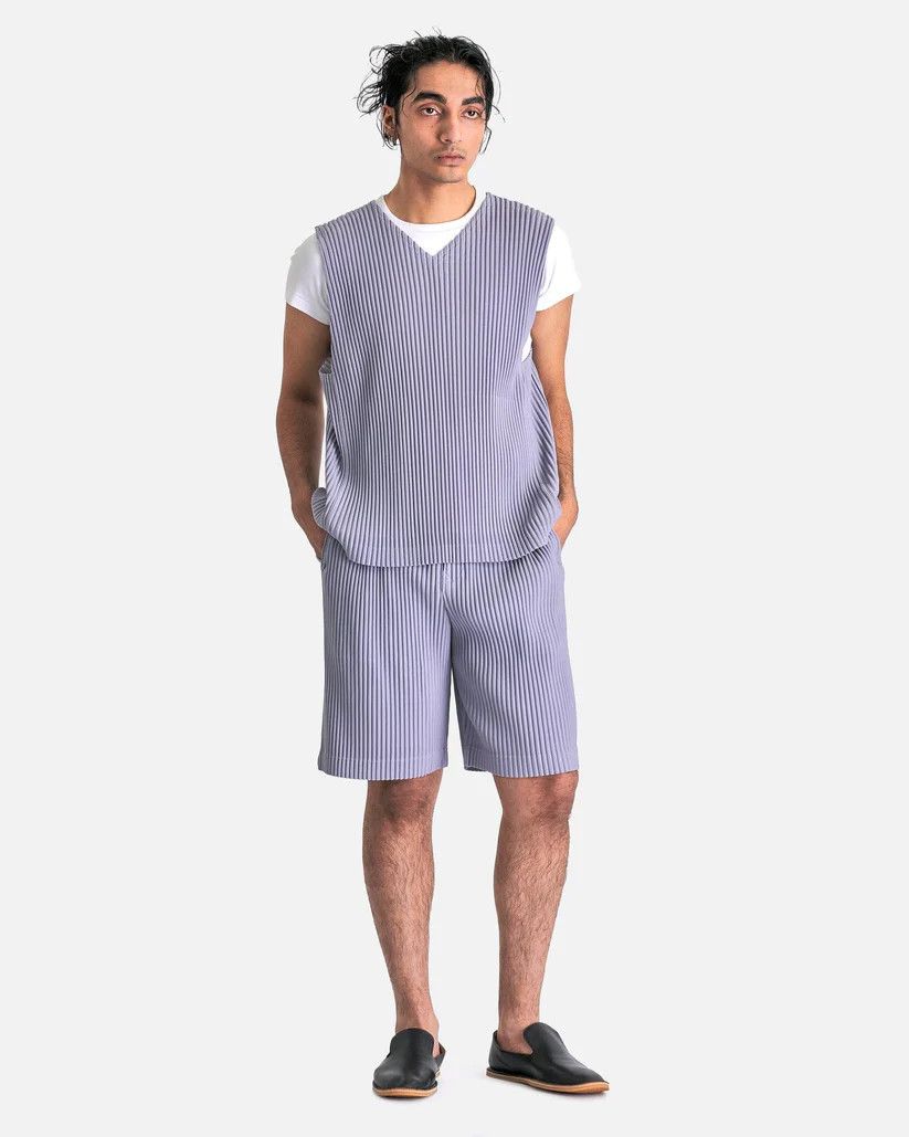 Homme Plisse Issey Miyake o1s1v1r1oon0925 Mc August Shorts in Mole Grey Size US 34 / EU 50 - 4 Thumbnail