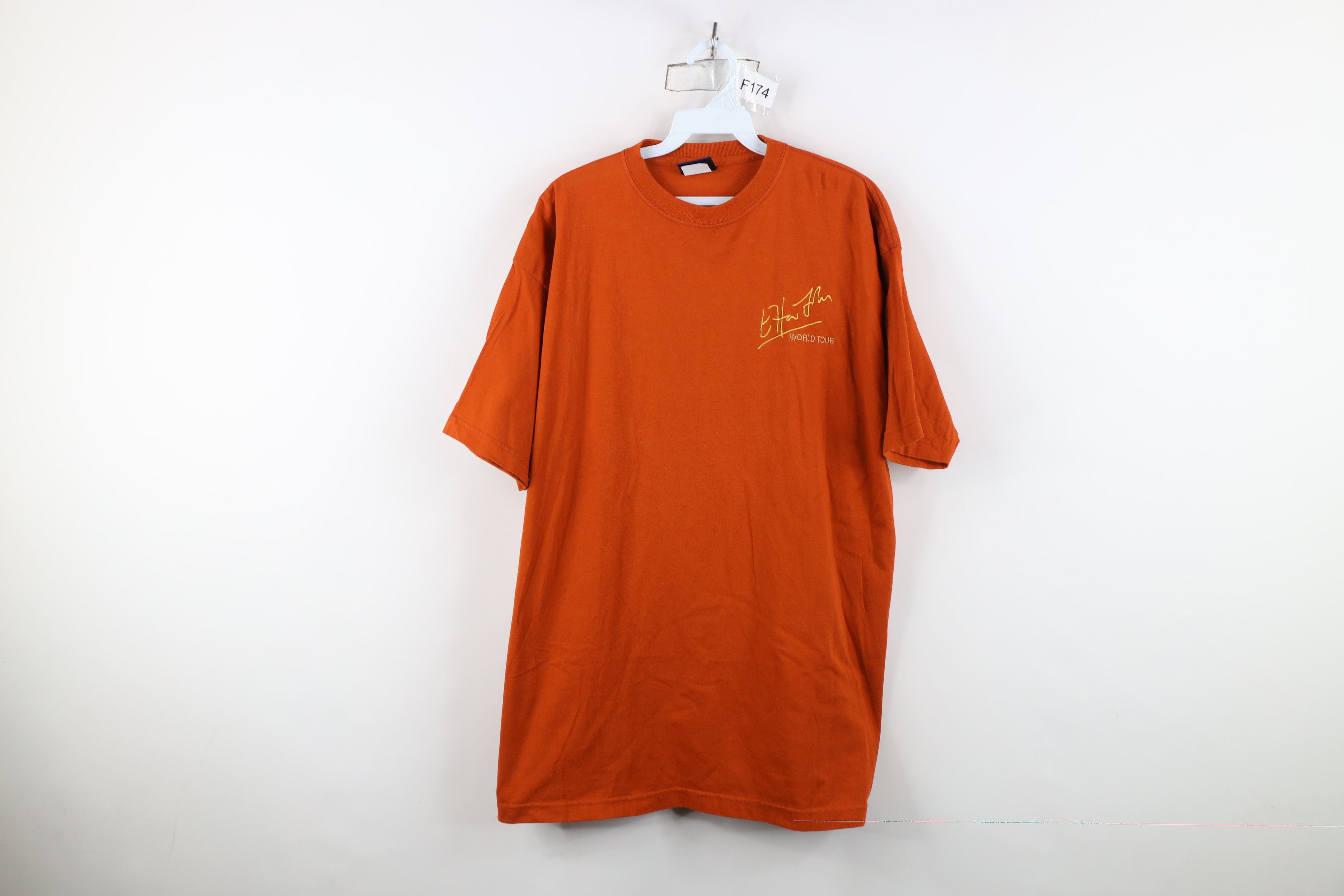 Vintage Vintage 90s World Tour Elton John Band T-Shirt Orange USA Size US M / EU 48-50 / 2 - 1 Thumbnail