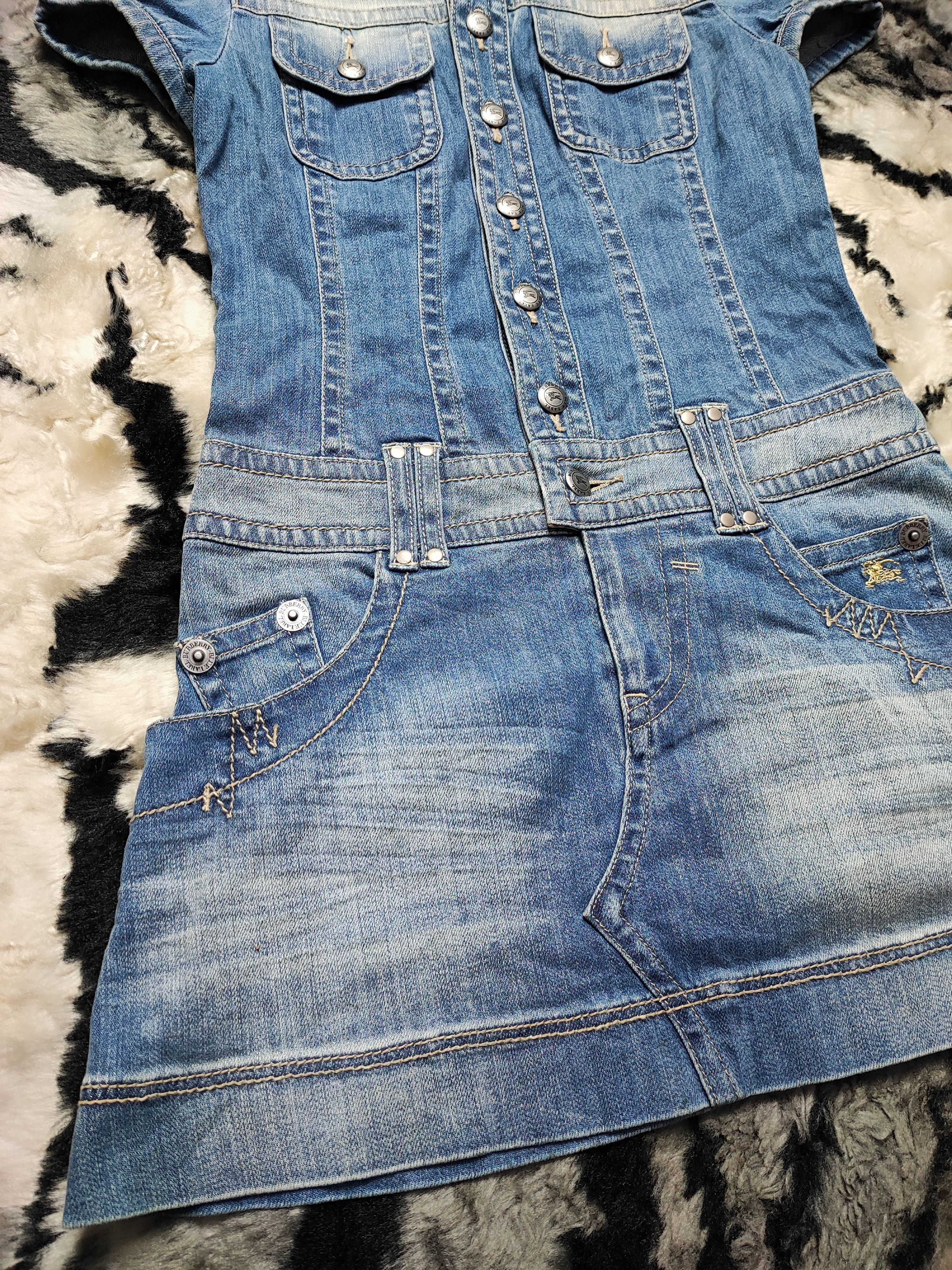 Burberry Vintage Burberry Blue Label Jeans Mini Dress Size XS / US 0-2 / IT 36-38 - 3 Thumbnail