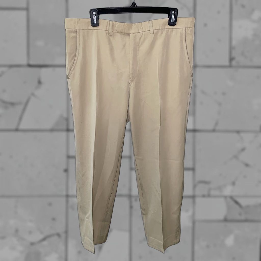 Bogner VINTAGE Bogner Mens Beige Wool Pleated Dress Pants 36 Waist 36 X 25.5 Regular Mens Beige Wool Dress Pants 1980s Size US 36 / EU 52 - 1 Thumbnail
