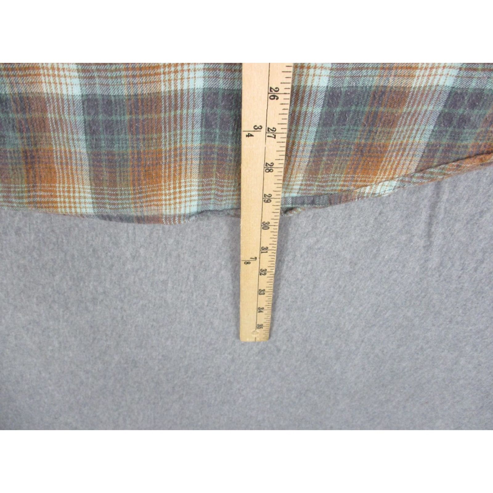Vintage Woolrich Shirt Mens Large Orange Green Plaid Flannel Button Down Long Sleeve Size US L / EU 52-54 / 3 - 6 Thumbnail
