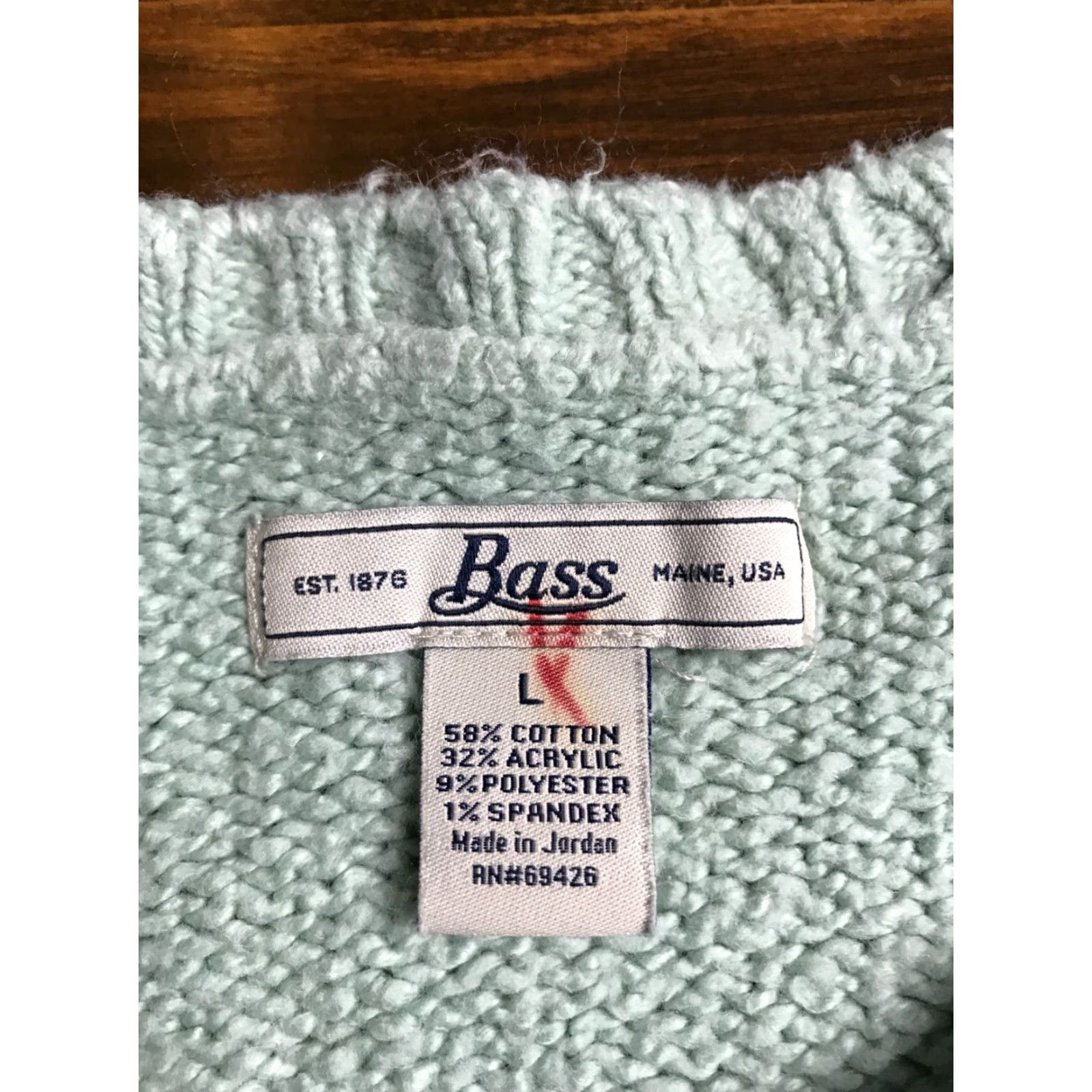Vintage Bass Sweater Women's Size Large Green Pullover Crew Neck Casual Regular Knit Shirt Size L / US 10 / IT 46 - 5 Thumbnail