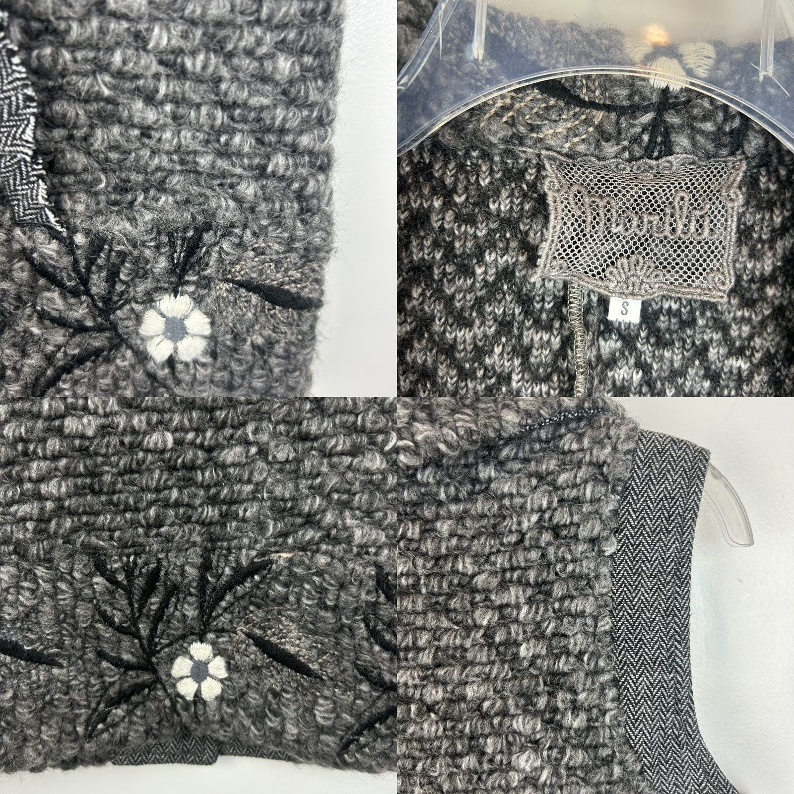 Vintage Marilu Sweater Vest Womans S Button Up Wool Blend Gray Made in Italy Art to Wear Size S / US 4 / IT 40 - 8 Thumbnail
