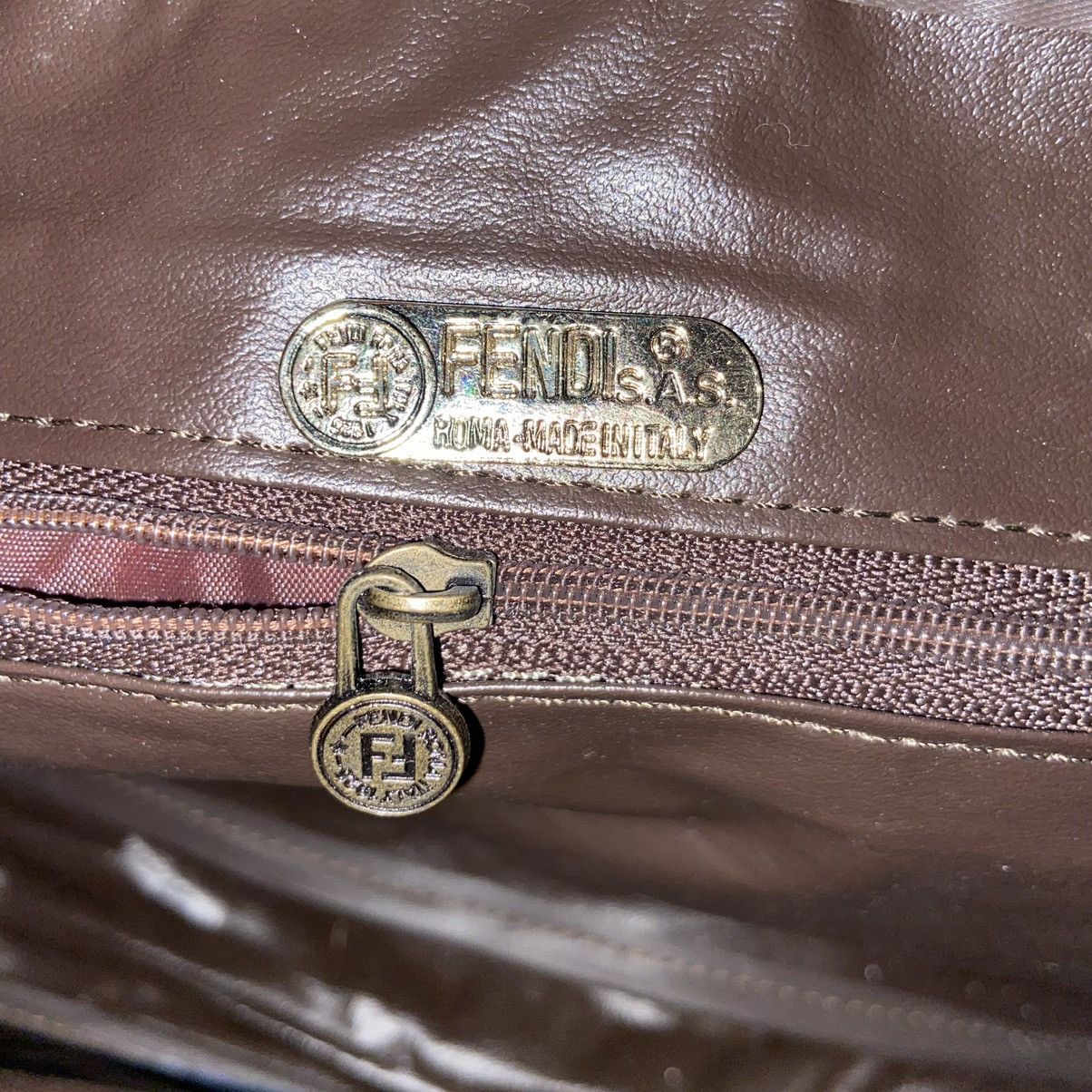 Fendi Fendi Roma Striped Leather Sling Shoulder Bag Size ONE SIZE - 10 Thumbnail