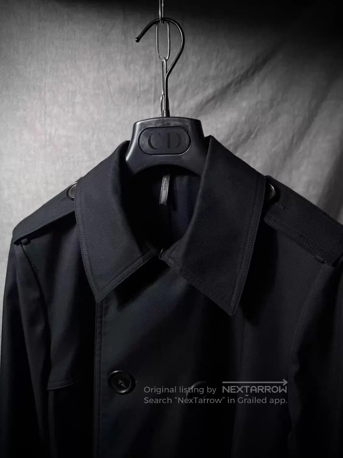Dior Black Double-Breasted Trench Coat Size S. Size US S / EU 44-46 / 1 - 5 Thumbnail