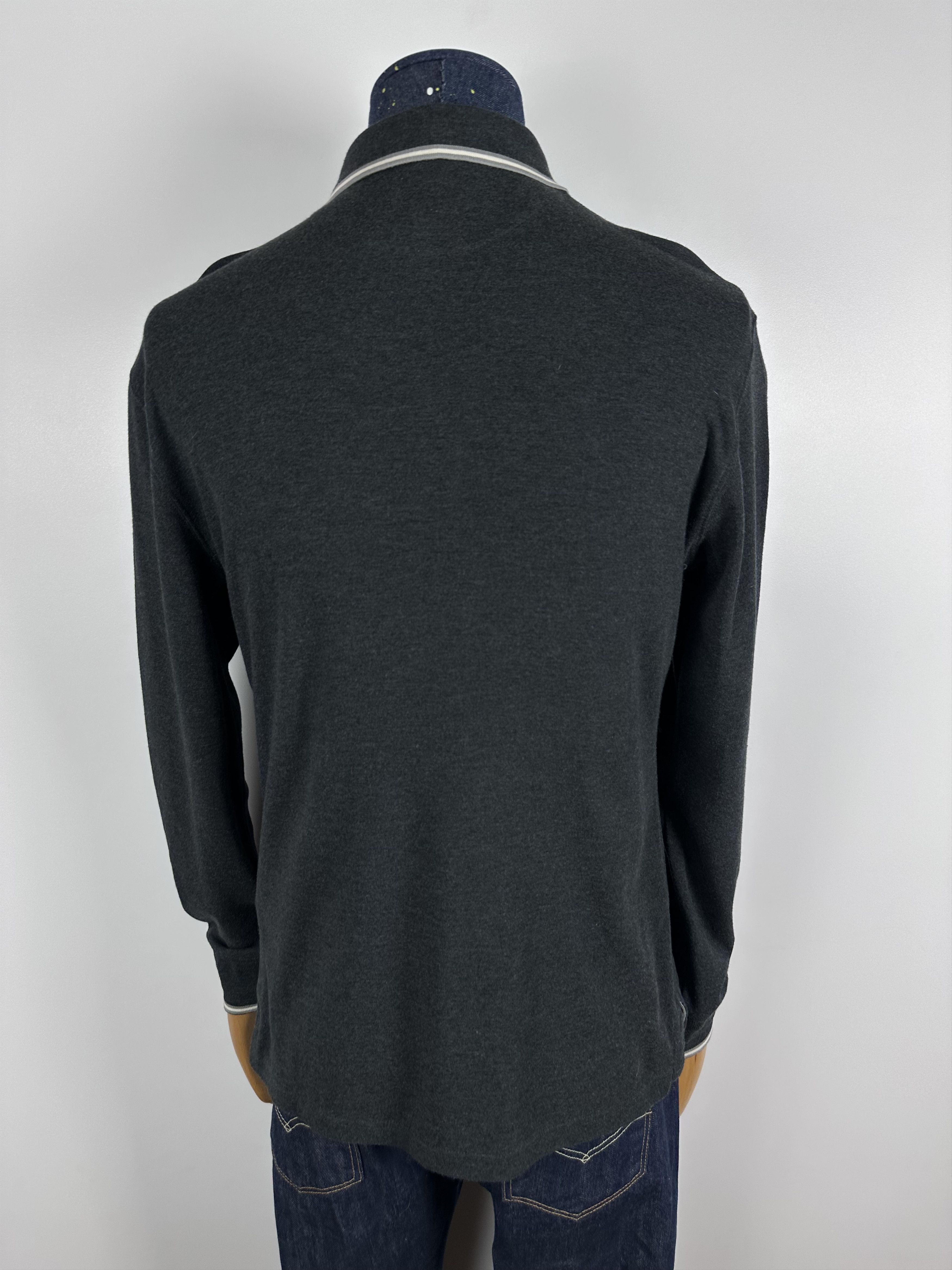 Giorgio Armani Armani Jeans Long Sleeve Polo Mens Shirt Gray Cotton Size XL Size US XL / EU 56 / 4 - 7 Thumbnail