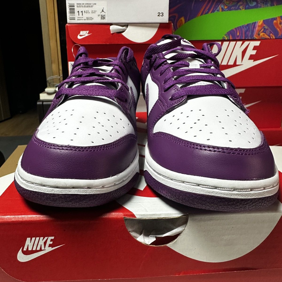 Nike **NEW** Size 10.5 US Men Nike DUNK LOW RETRO VIOTECH WHITE Size US 10.5 / EU 43-44 - 6 Thumbnail