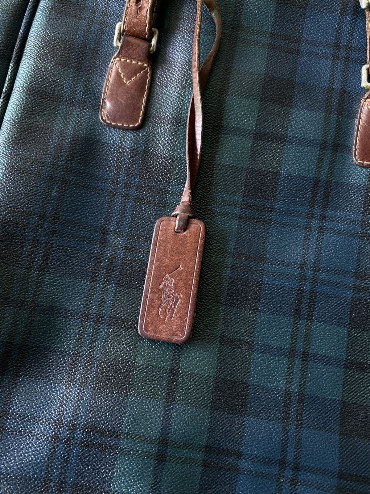 Polo Ralph Lauren Vintage 90s Polo Ralph Lauren Leather Tartan Tote Bag Size ONE SIZE - 2 Thumbnail