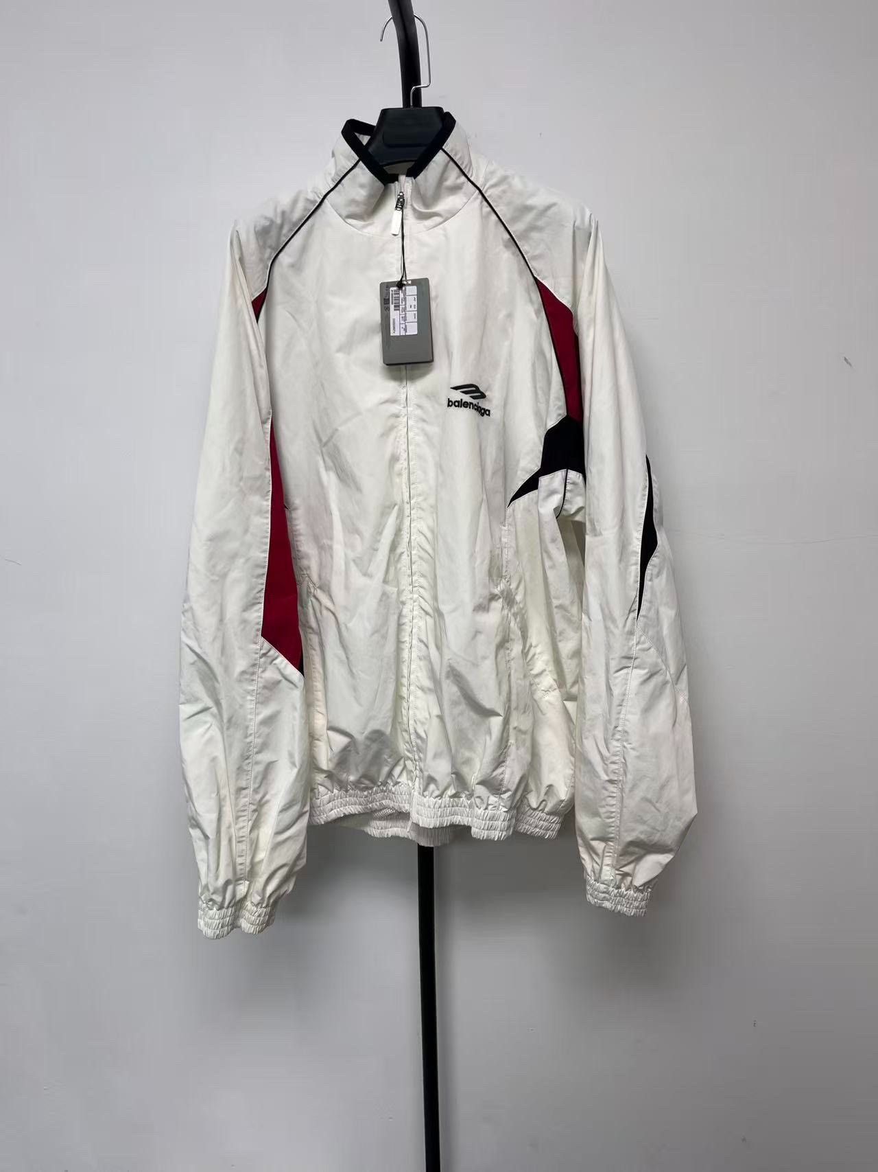 Balenciaga Colorblock Logo Oversized Zipper Jacket