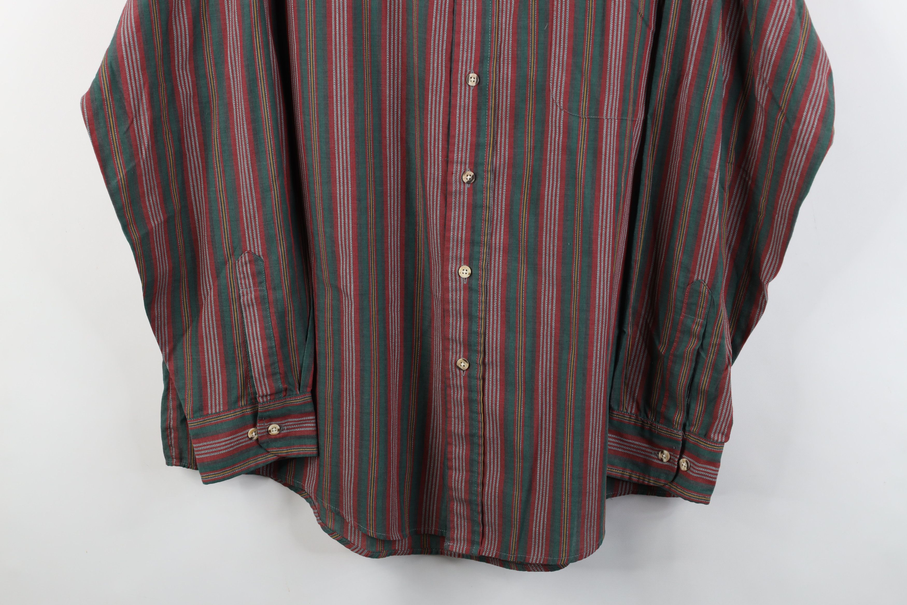 Vintage Vintage 90s Streetwear Rainbow Striped Collared Button Shirt Size US XL / EU 56 / 4 - 3 Thumbnail