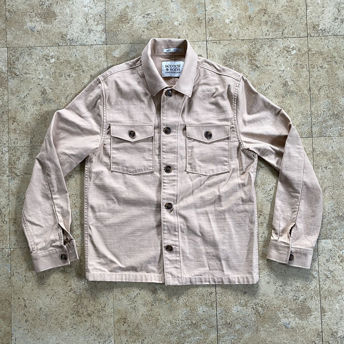 Scotch & Soda Scotch & Soda Textured Canvas Shirt Jacket Size US S / EU 44-46 / 1 - 1 Thumbnail