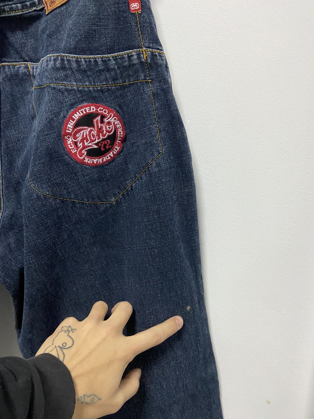 Ecko Unltd. × Vintage Ecko Unltd. Vintage denim pants skate pocket logo Size US 36 / EU 52 - 9 Thumbnail