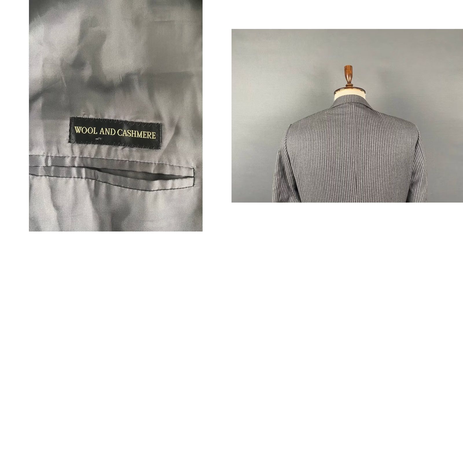 Corneliani Corneliani Blazer Jacket Striped Wool Gray L Regular Mens Jacket Size US L / EU 52-54 / 3 - 8 Thumbnail
