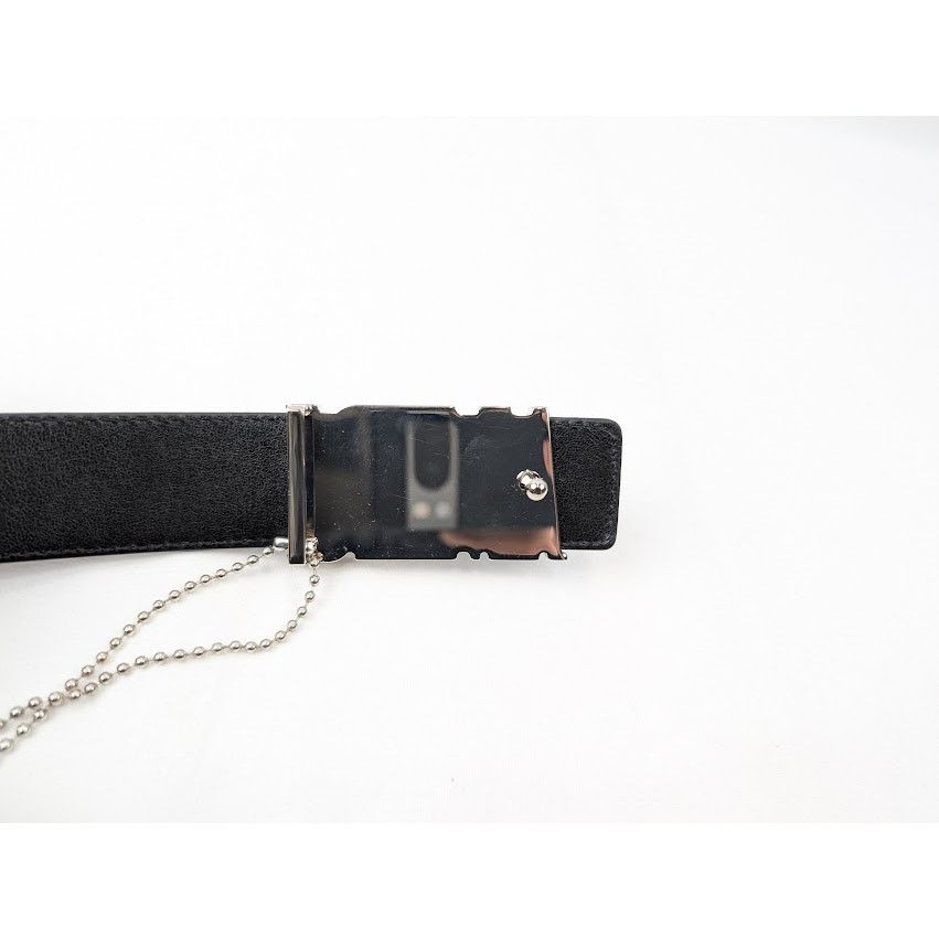 Amiri o1rshd1 Size: 70 / Pebbled Enamel Belt in Black Size 26 - 7 Thumbnail