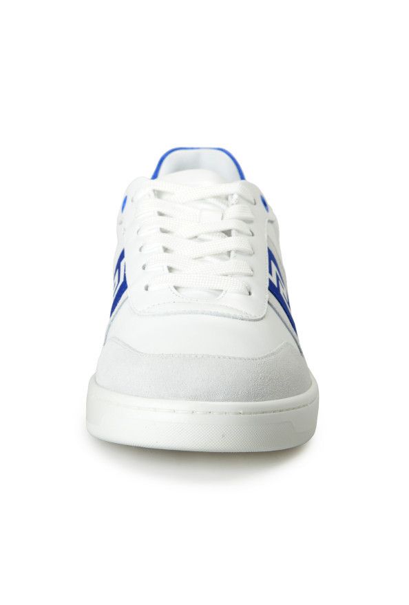 Versace o1y0425 Logo Low-Top Sneakers in White/Blue Size US 5.5 / EU 38 - 5 Thumbnail