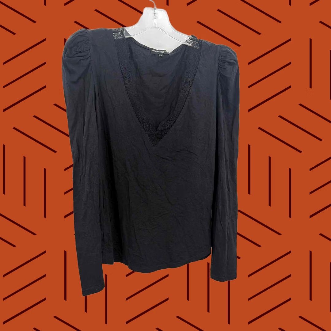 Generation Love Generation Love Black Long Sleeve Blouse | Pre-Owned Medium Size M / US 6-8 / IT 42-44 - 1 Thumbnail