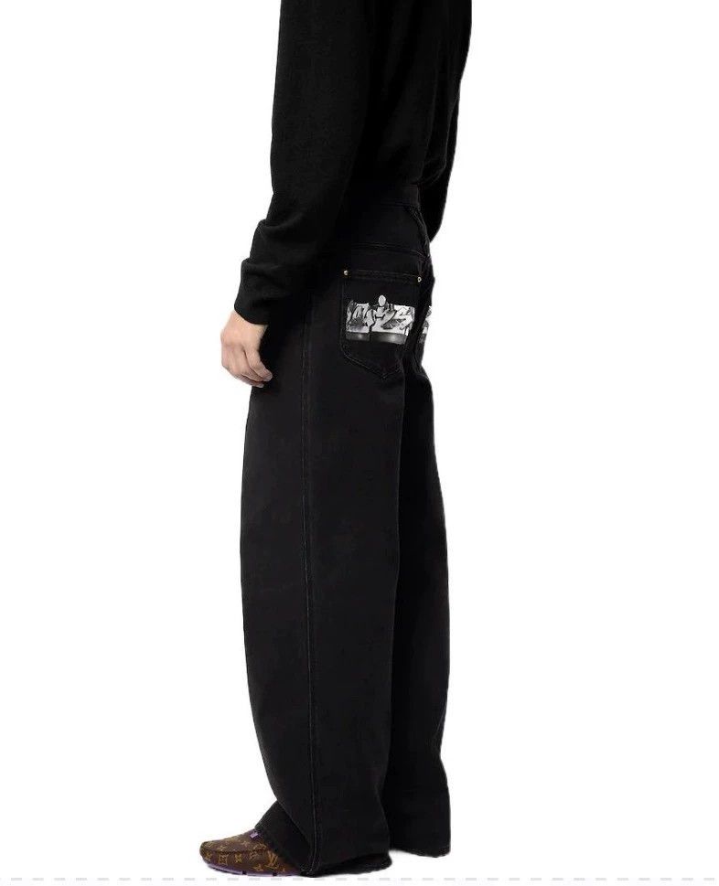 Louis Vuitton Louis Vuitton Graffiti LOGO silhouette denim pants Size US 32 / EU 48 - 9 Thumbnail