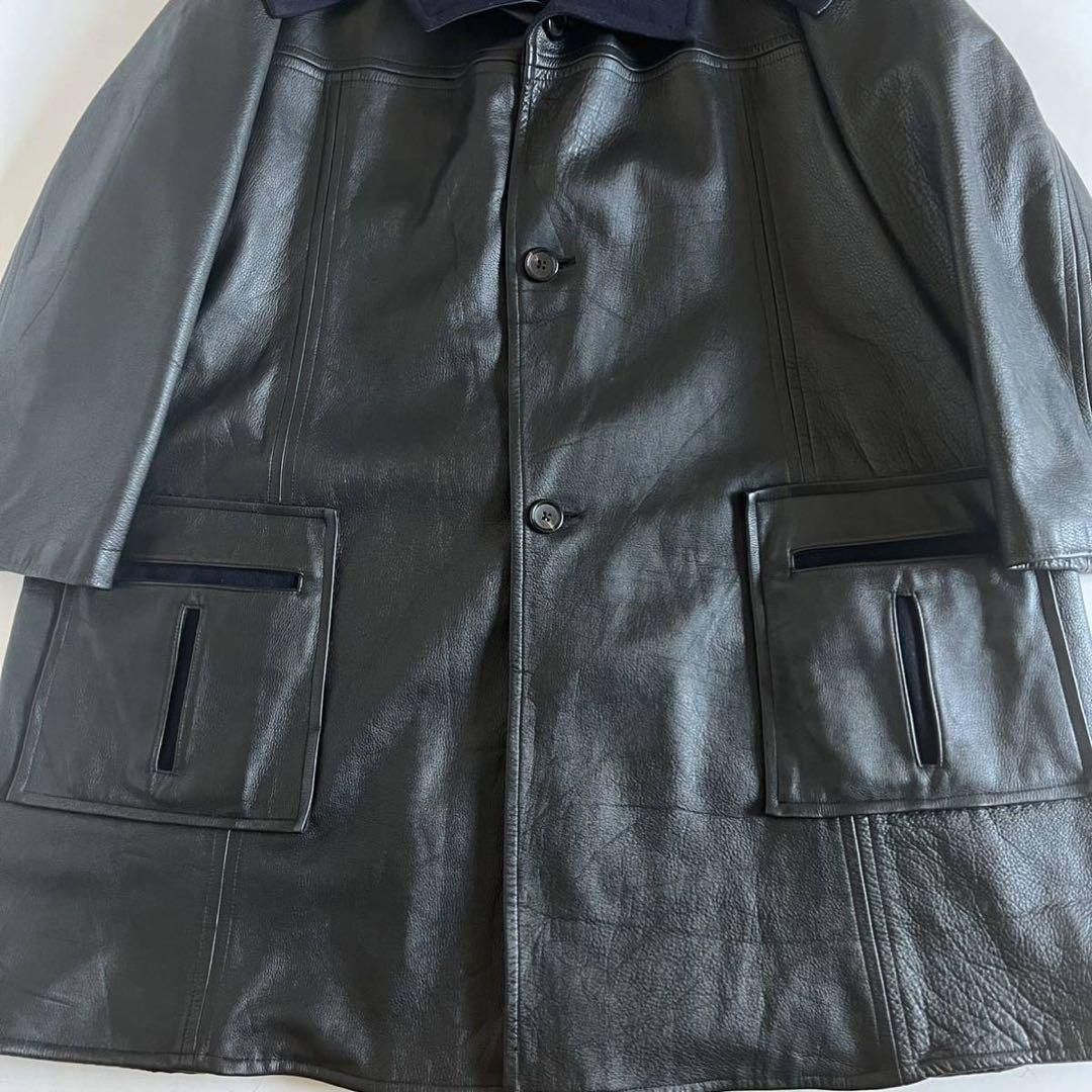 Yohji Yamamoto Yohji Yamamoto POUR HOMME leather hood coat Size US L / EU 52-54 / 3 - 2 Thumbnail