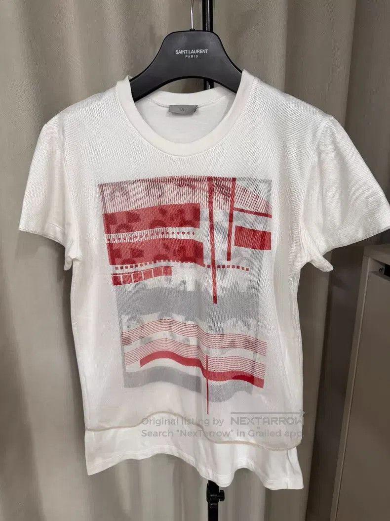 Dior Dior Mesh Fake Two Piece Printed Short Sleeve T-Shirt i Size US XS / EU 42 / 0 - 1 Thumbnail