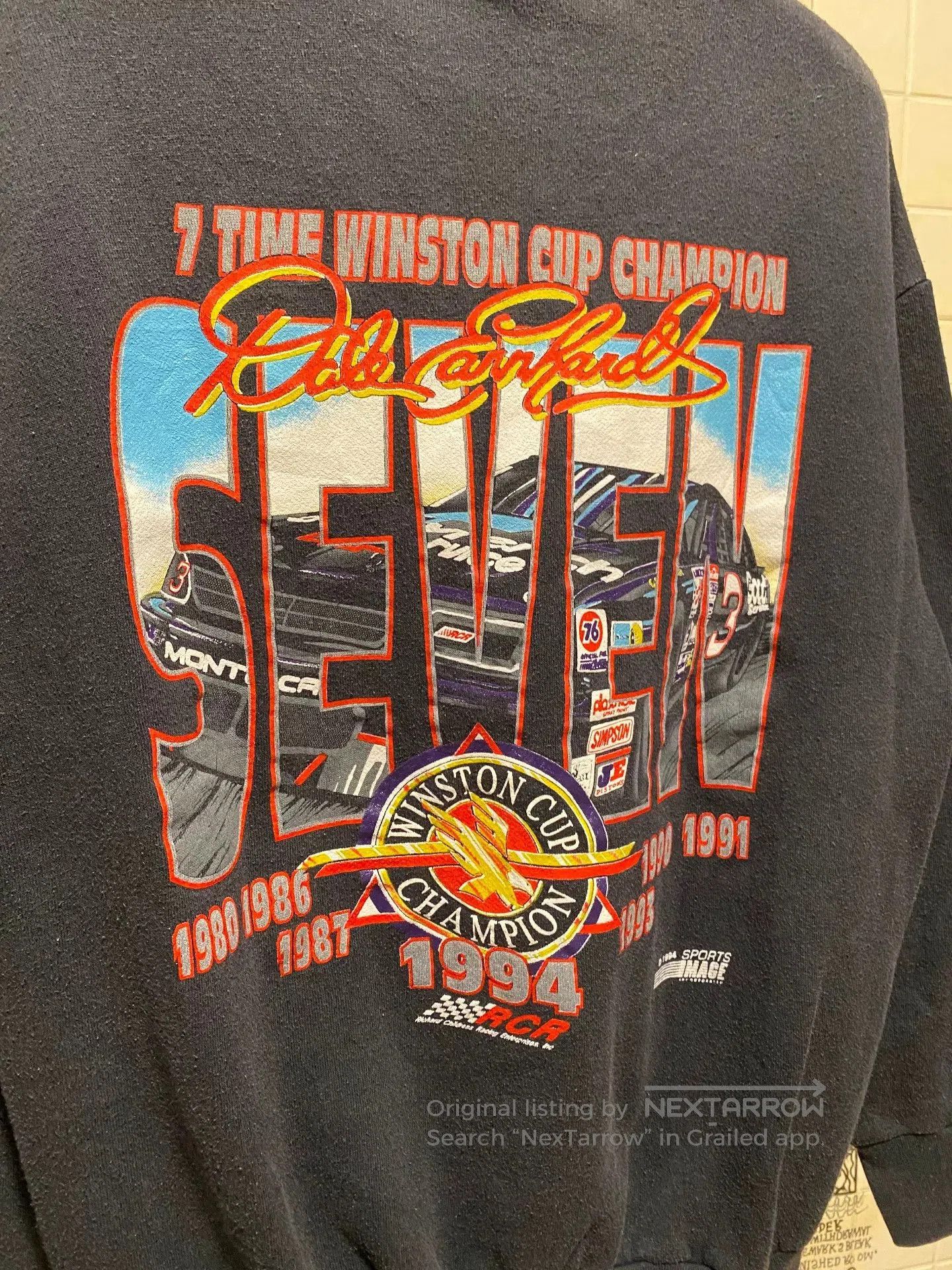 VINNY's Vintage 90s Racing Graphic Sweatshirt. Size US M / EU 48-50 / 2 - 6 Thumbnail