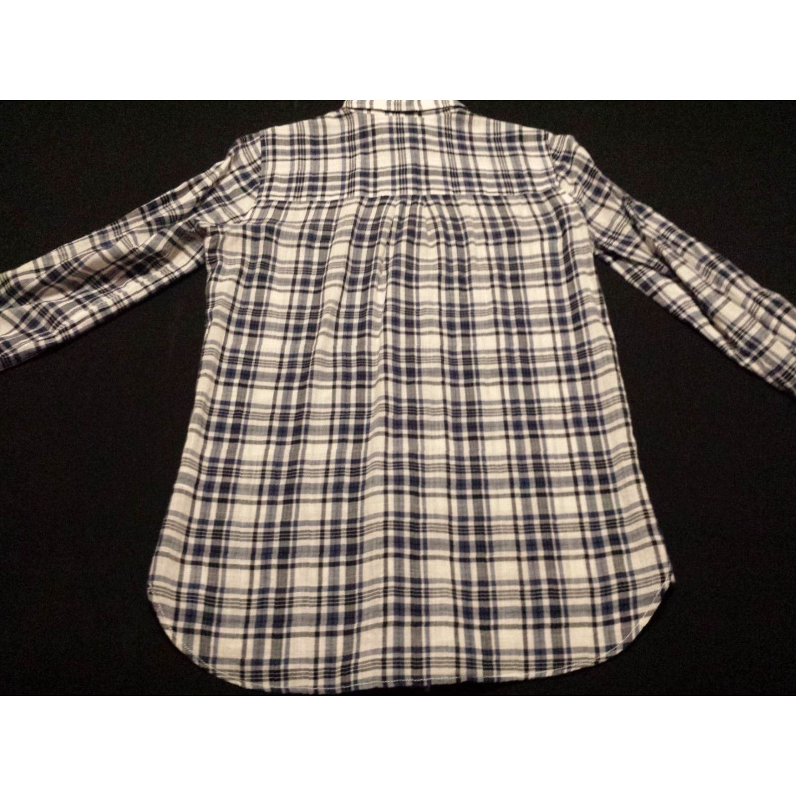 Madewell Madewell Womens XS Shirt Long Sleeve Button-Front Multicolor Plaid Check Slim Size XS / US 0-2 / IT 36-38 - 6 Thumbnail