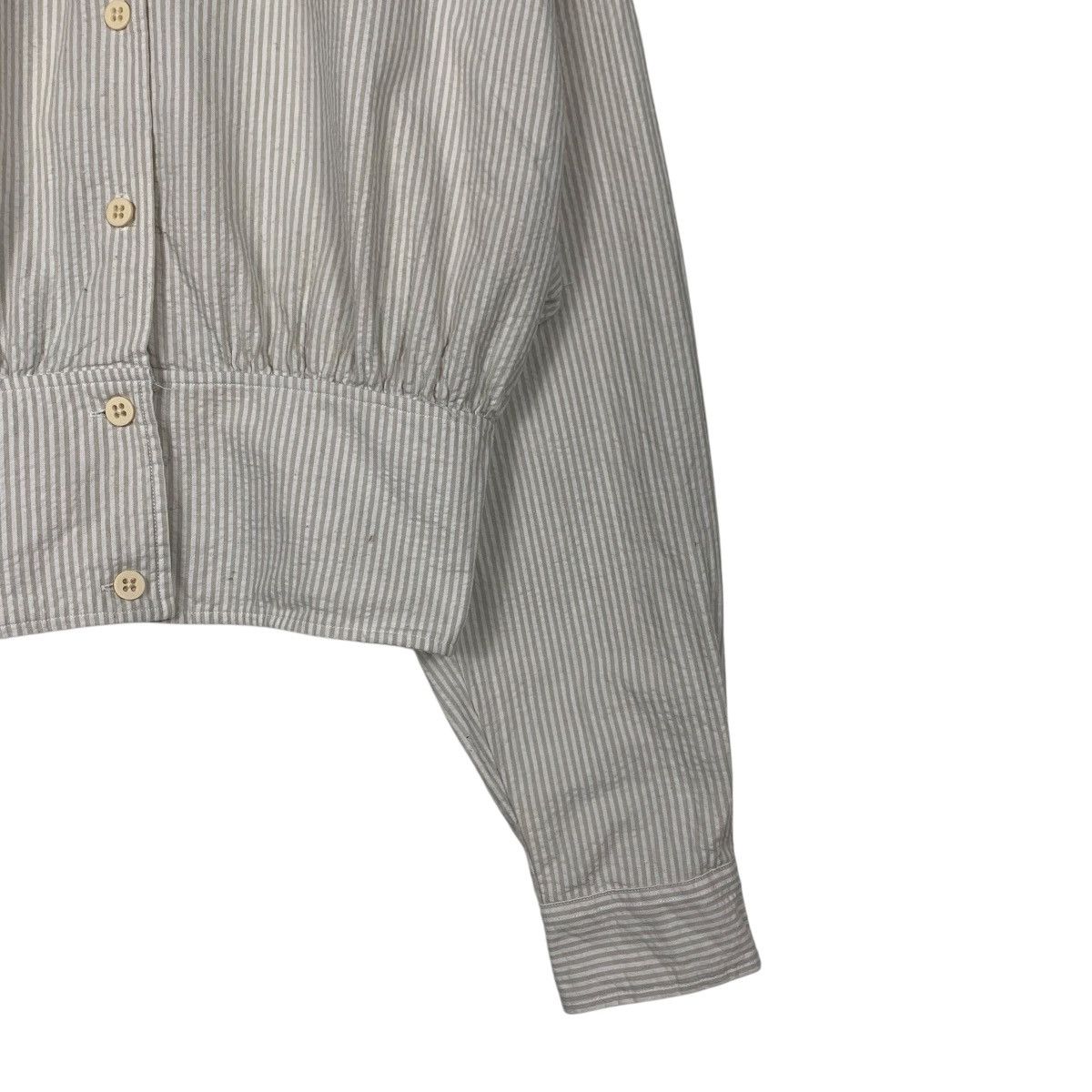 Armani ARMANI JEANS Women's Striped Crop Jacket #2267-C100 Size L / US 10 / IT 46 - 4 Thumbnail