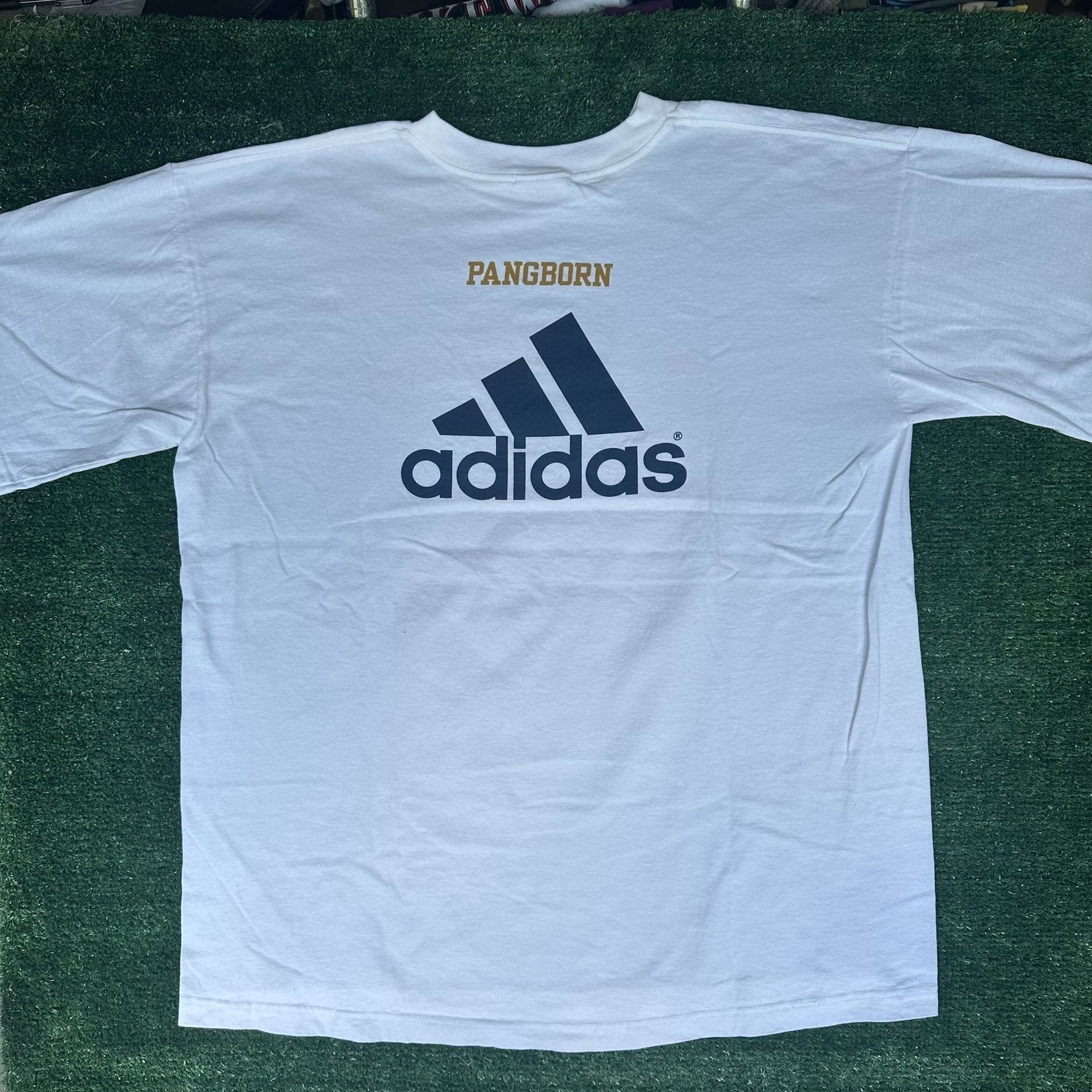 Adidas Vintage Y2K Adidas Notre Dame T-Shirt 3 Stripes Collegiate L Size US L / EU 52-54 / 3 - 4 Thumbnail