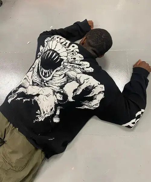 VIBE Retro Demon Knitted Graphic Sweater Size US M / EU 48-50 / 2 - 2 Thumbnail