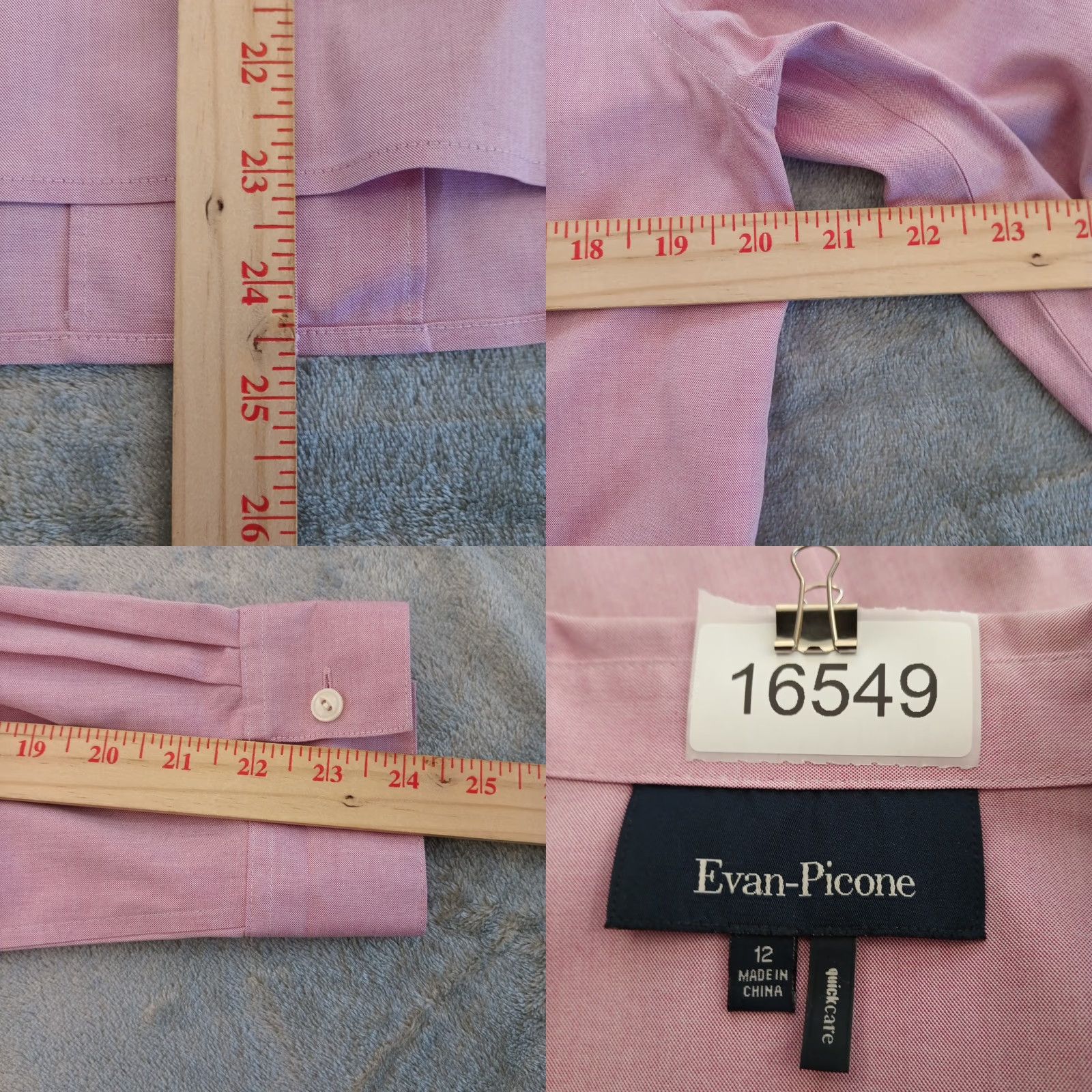 Evan Picone Evan Picone Shirt Womens Size 12 Pink Long Sleeve Button-Up Cotton Classic Casual Shirt Women Size XL / US 12-14 / IT 48-50 - 8 Thumbnail