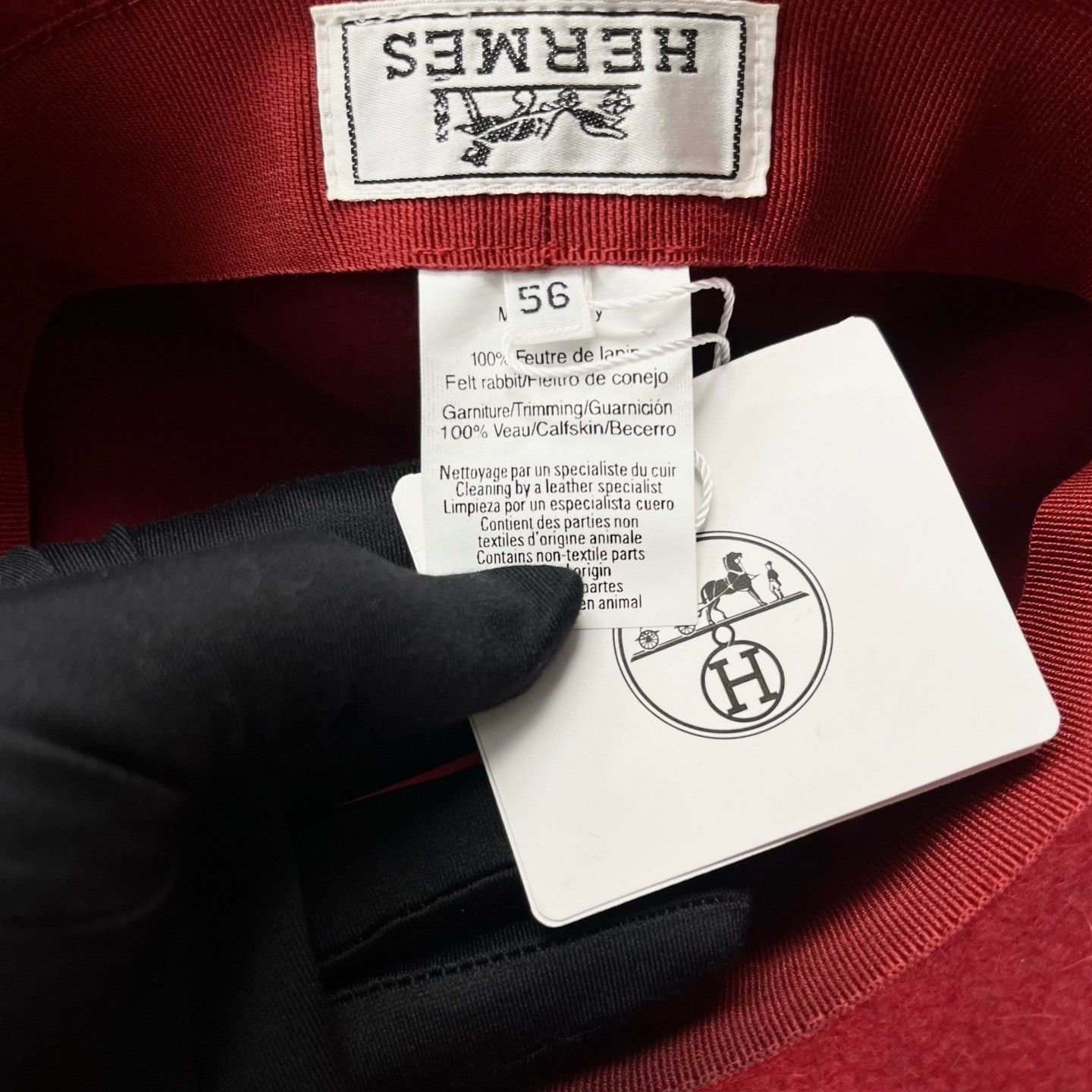 Hermes Hermes Red Rabbit Fur Fisherman Hat Size US XL / EU 56 / 4 - 3 Thumbnail