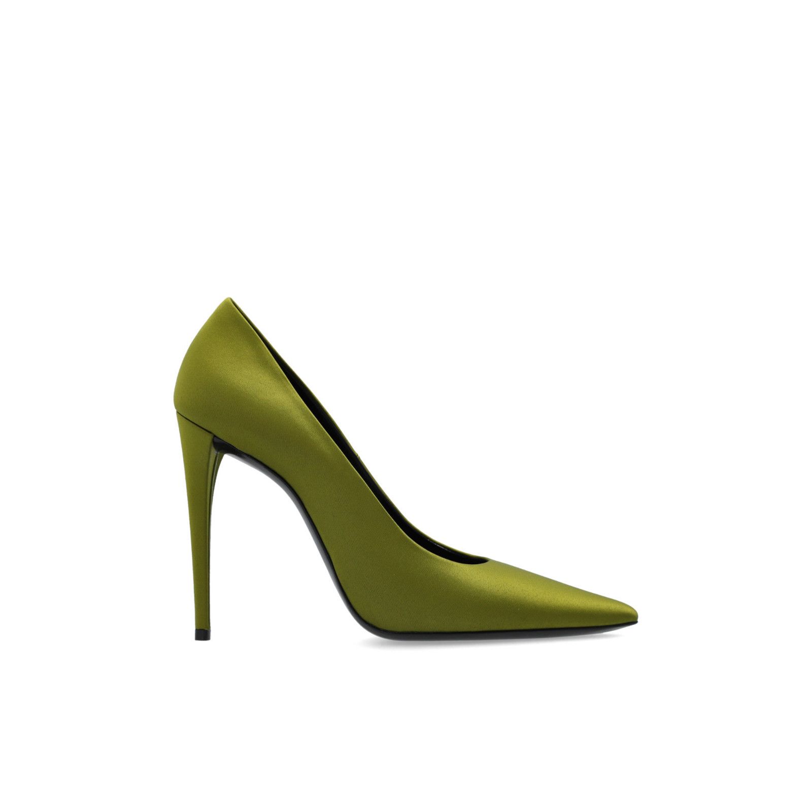 SAINT LAURENT Monceau $930 Kaki Green 110mm Pumps New & Auth