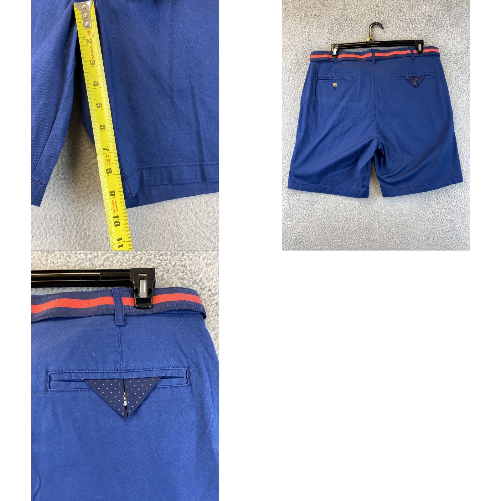 Club Room Club Room Men's Regular-Fit 9" Stretch Chino Shorts Blue Size 36 Casual Lightweight Pockets Size US 36 / EU 52 - 8 Thumbnail