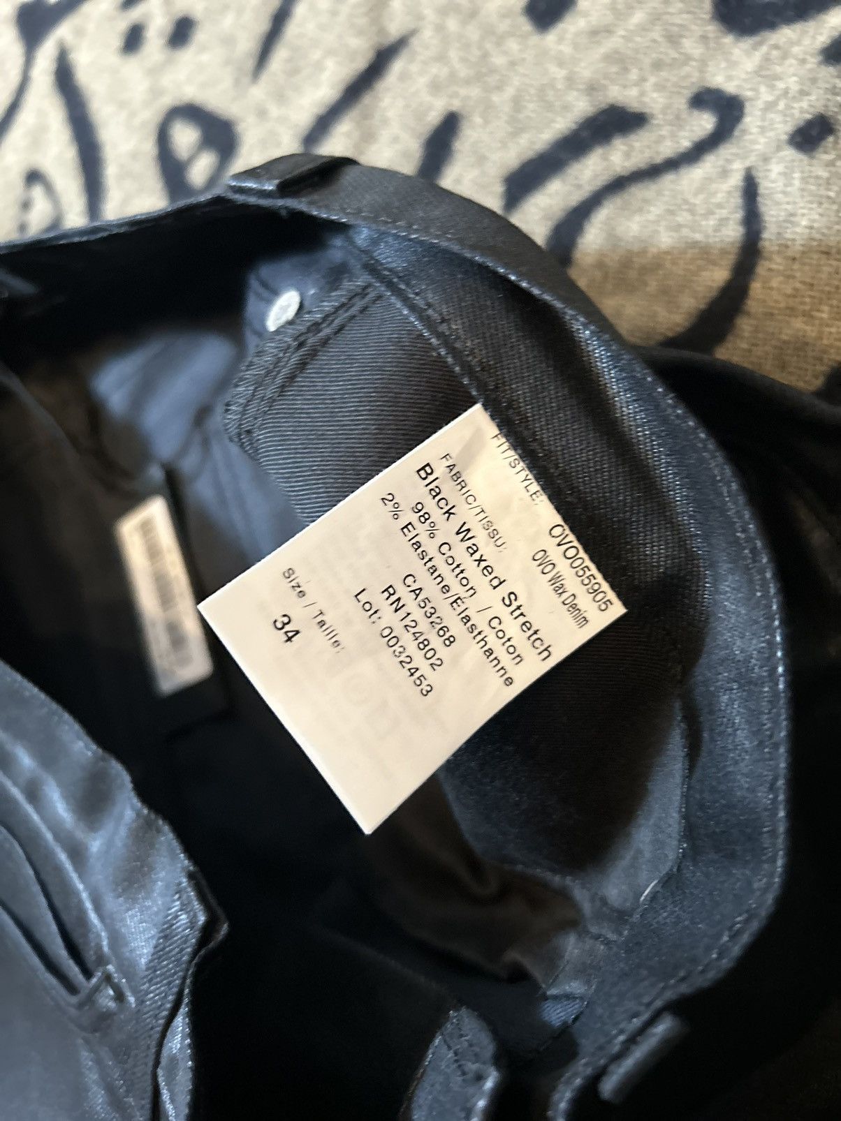 October's Very Own 2019 OVO Black Wax Denim Size US 34 / EU 50 - 5 Thumbnail