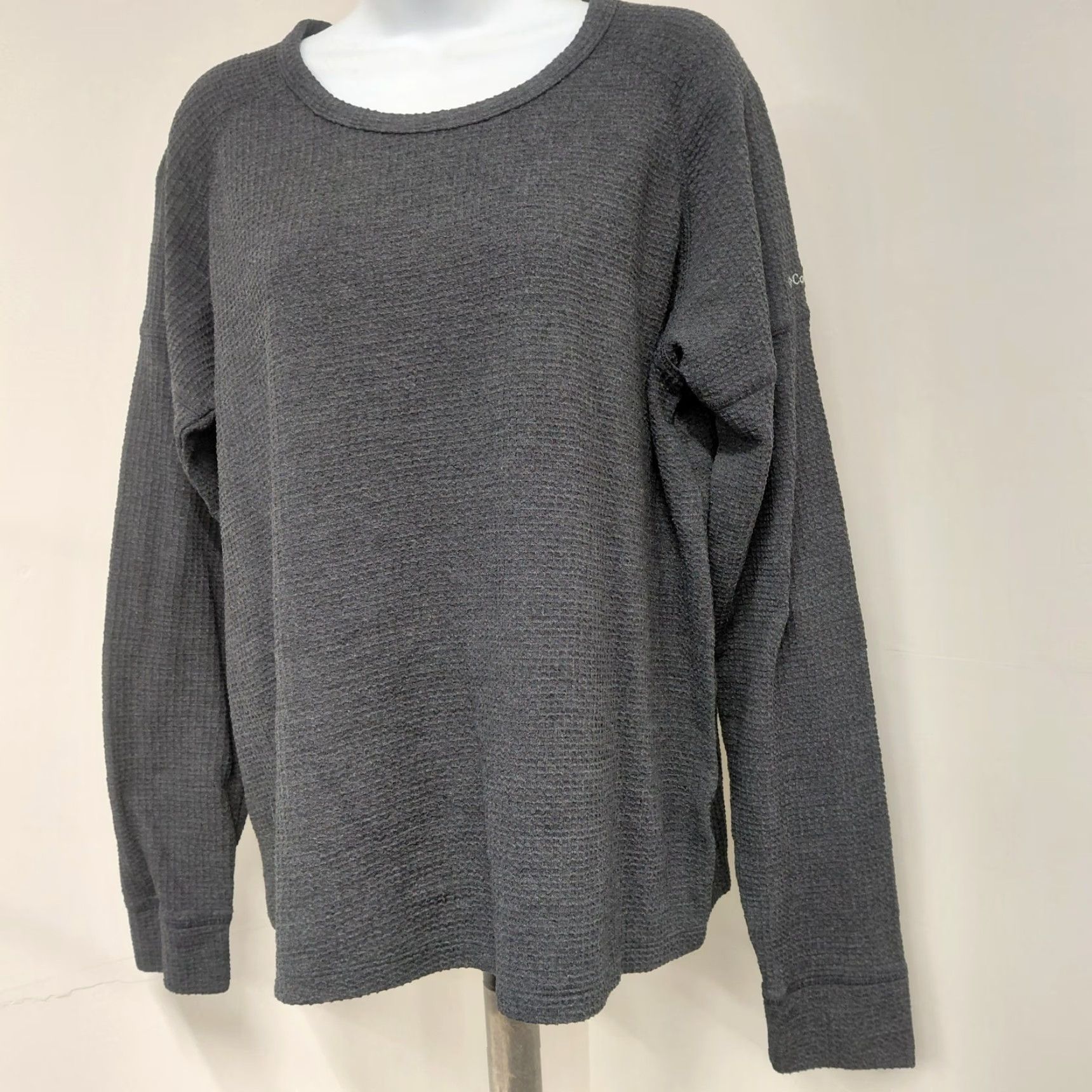 Vintage Columbia Shirt Women's XL Gray Thermal Long Sleeve Top Soft Causal Comfort Size XL / US 12-14 / IT 48-50 - 4 Thumbnail