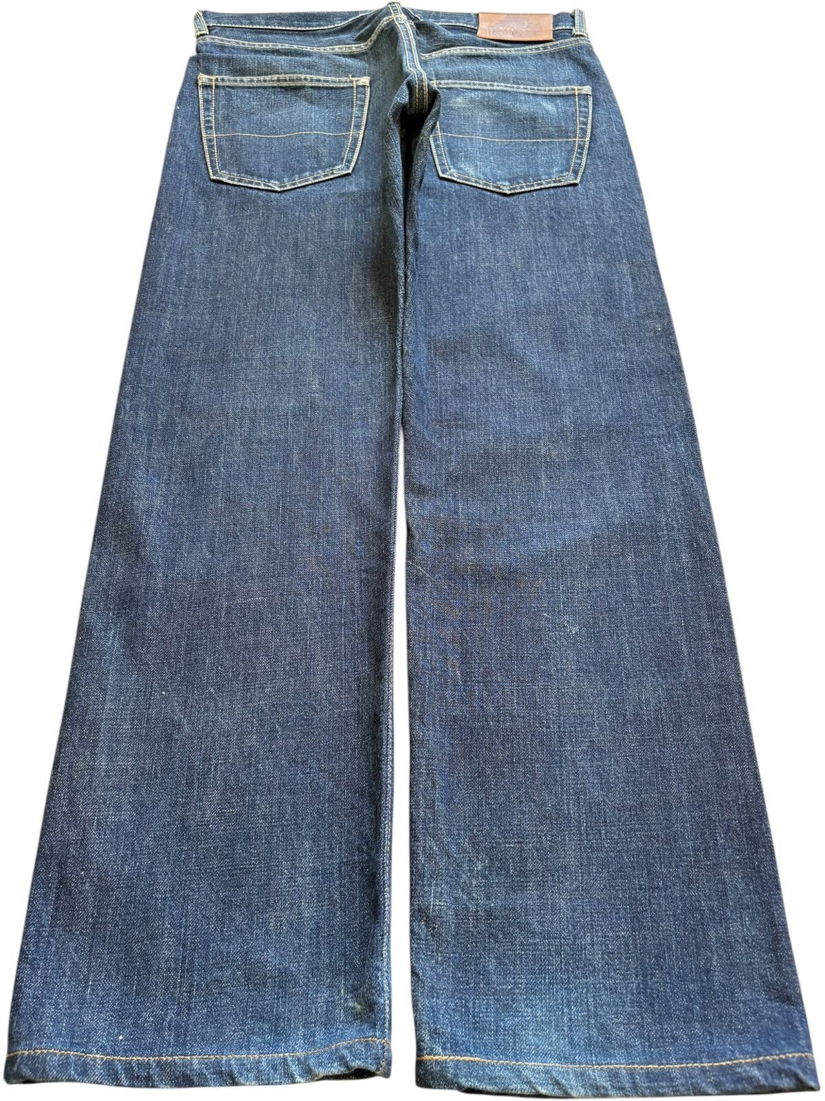 X-LARGE Vintage Japanese X-Large Selvedge Blue Wash Loose Jeans Size US 30 / EU 46 - 2 Thumbnail