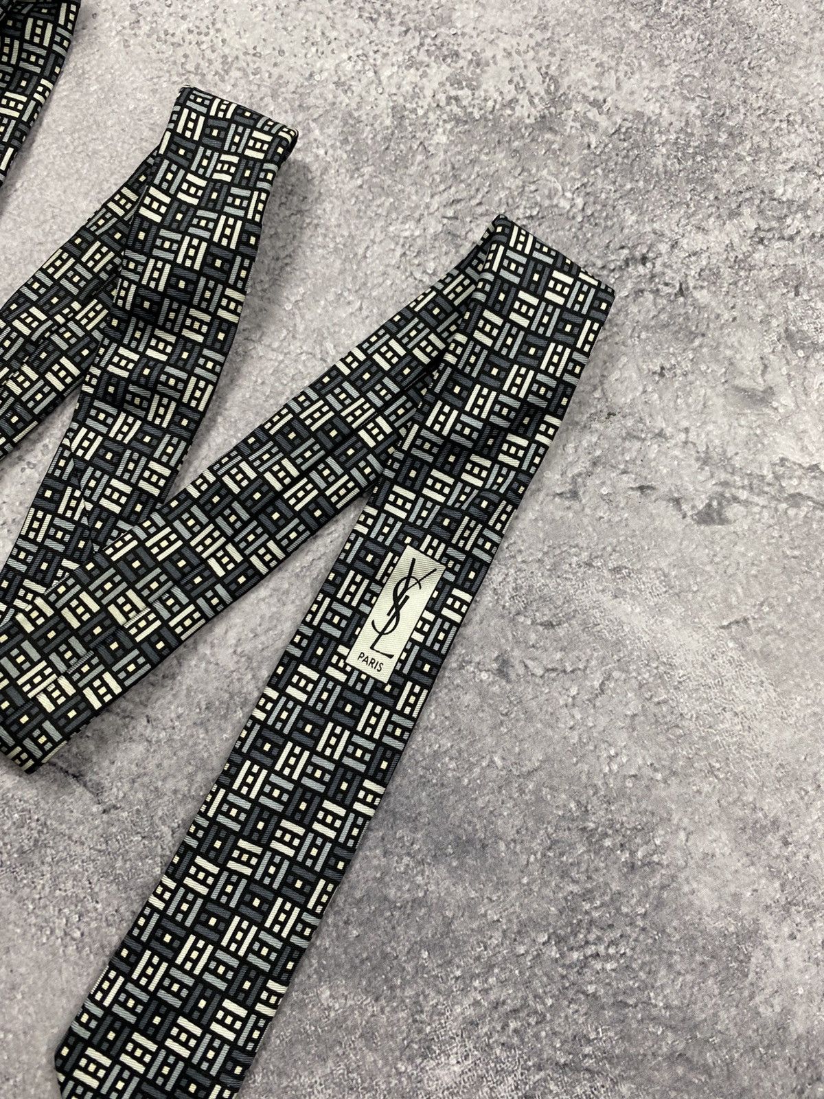Yves Saint Laurent Yves Saint Laurent Silk Necktie YSL Luxury Ties Monogram Size ONE SIZE - 7 Thumbnail