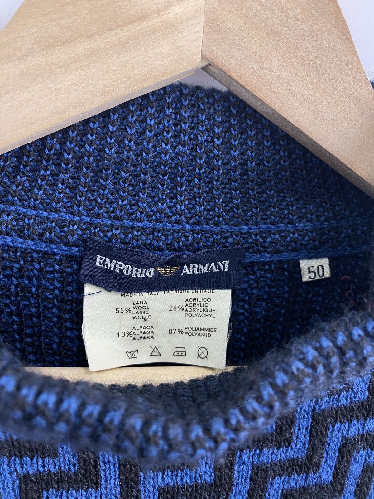 Emporio Armani 🇮🇹 Vintage 1990 Emporio Armani Wool Sweater Rare Retro Size US XL / EU 56 / 4 - 6 Thumbnail
