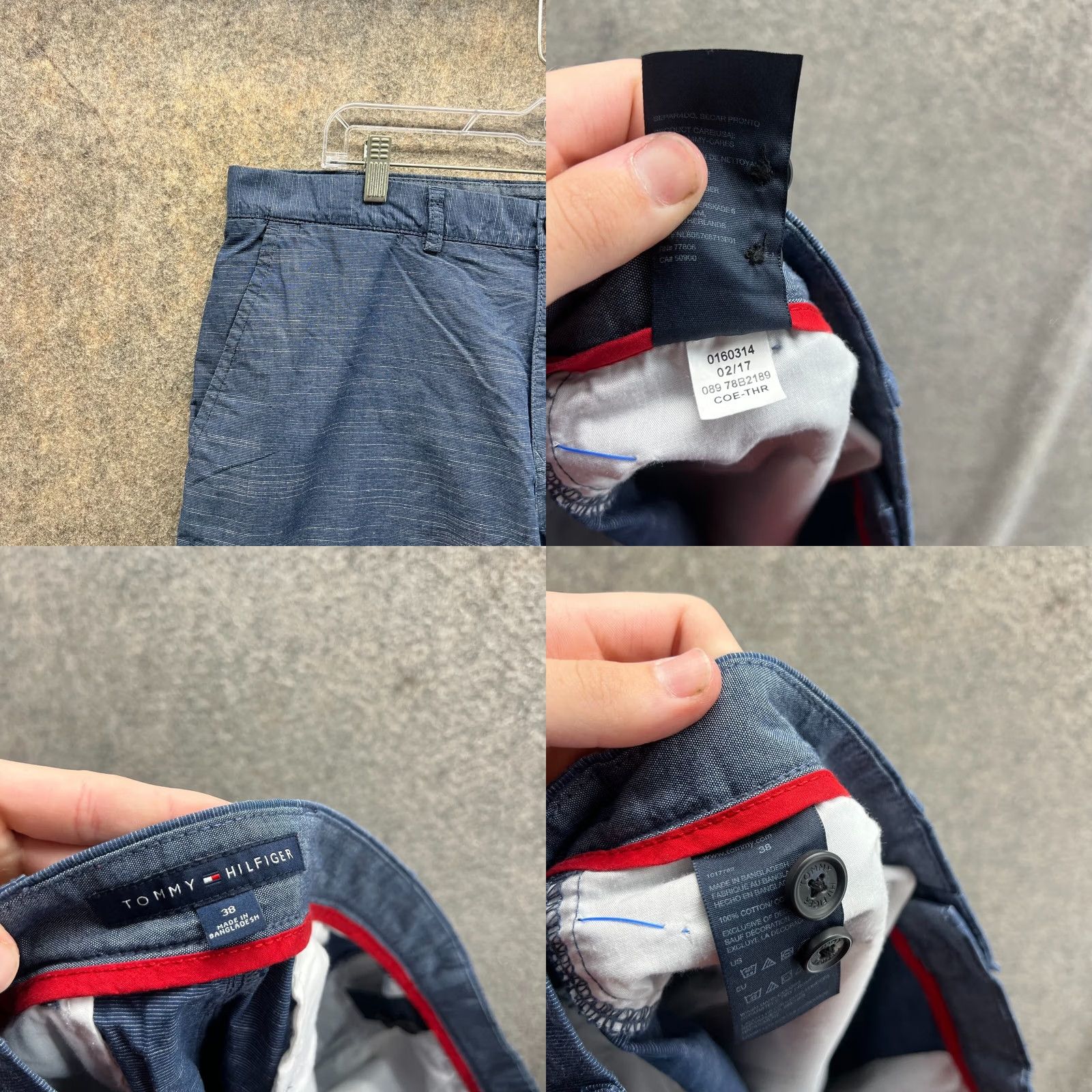 Tommy Hilfiger Tommy Hilfiger Shorts Men 38 Chino Flat Casual Cotton Heather Blue Golf Casual Mens Shorts 38 Blue Cotton Chino Front Pocket Button Size US 38 / EU 54 - 8 Thumbnail