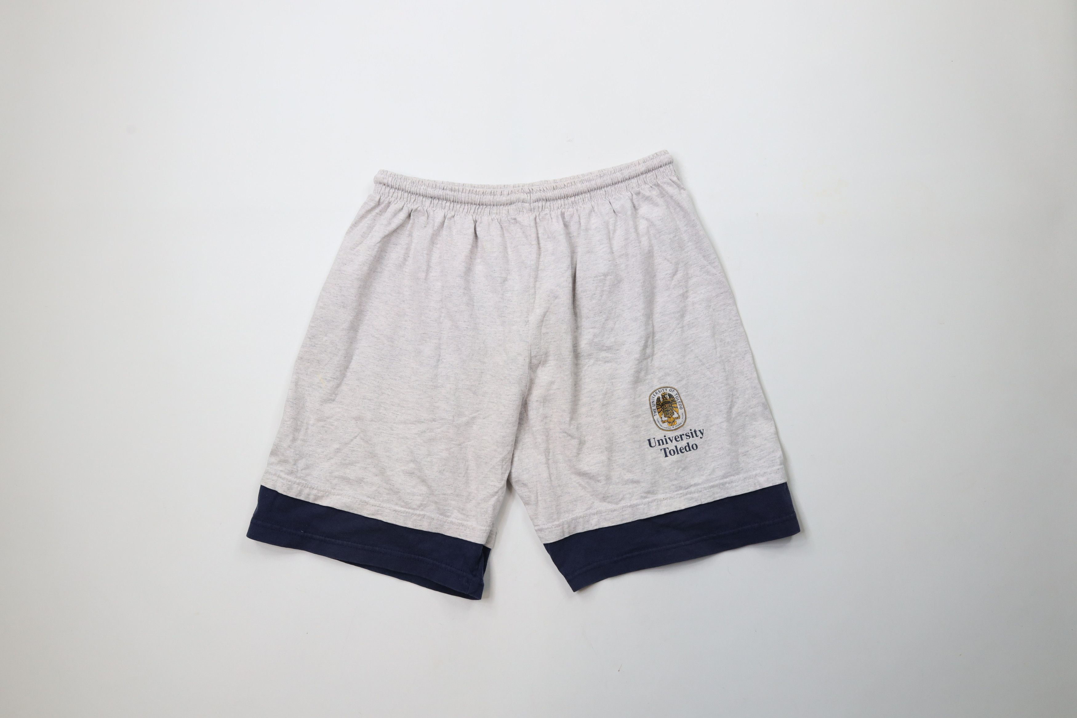 Vintage Vintage 90s University of Toledo Layered Shorts Gray USA Size US 34 / EU 50 - 1 Thumbnail