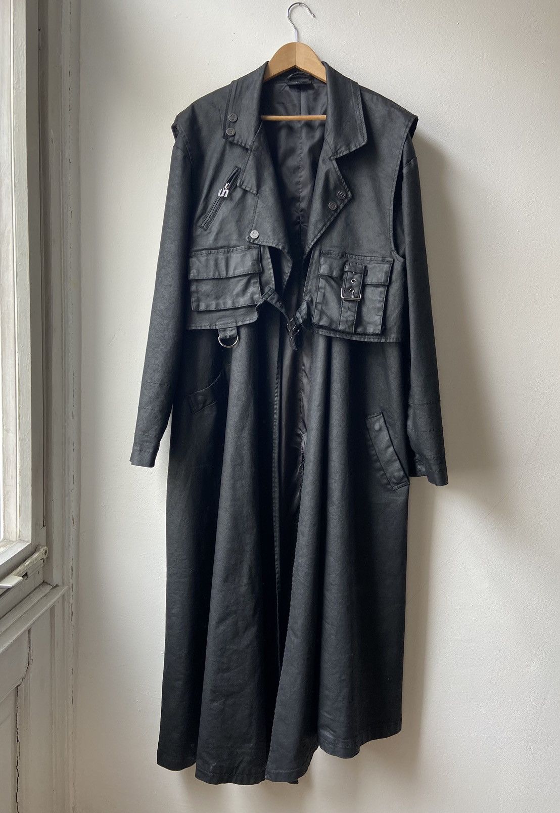 image of Unvain Studios Unvain Waxed Coat in Black, Men's (Size Medium)